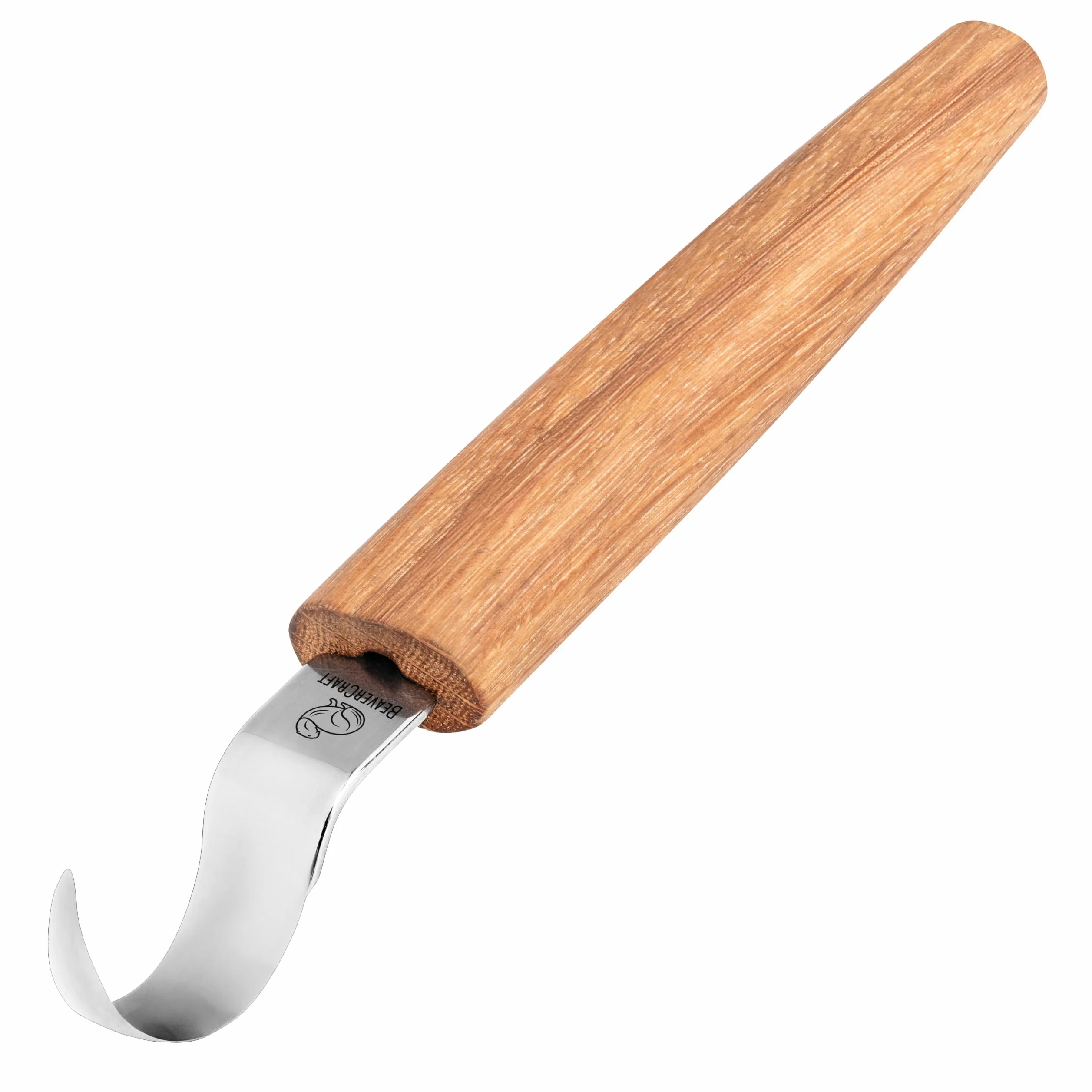 BeaverCraft Cuchillo Curvo SK1 para Tallar Cucharas – Herramienta de Tallado para Diestros – Cuchillo para Cucharas, Cuencos y Tazas – Herramientas de Tallado para Principiantes y Profesionales