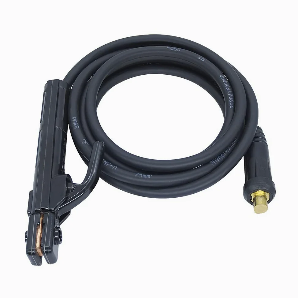 Pinza de retención de electrodos para soldadura, incluye soporte de electrodos de 200 A o 300 A (16 mm²/200 A, mandril de 9 mm (3 m)