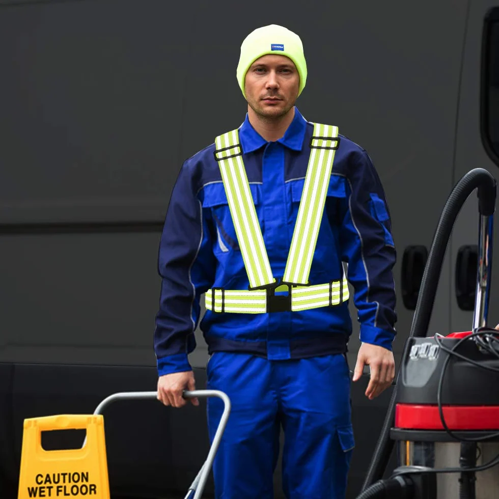 AYKRM Chalecos de Seguridad Alta Visibilidad Reflectores Deportes