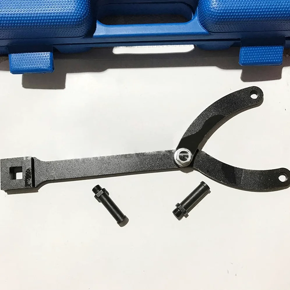Juego de 15 llaves de cilindro variable, llave inglesa ajustable con pasadores variables, herramienta de soporte de polea de embrague y ventilador