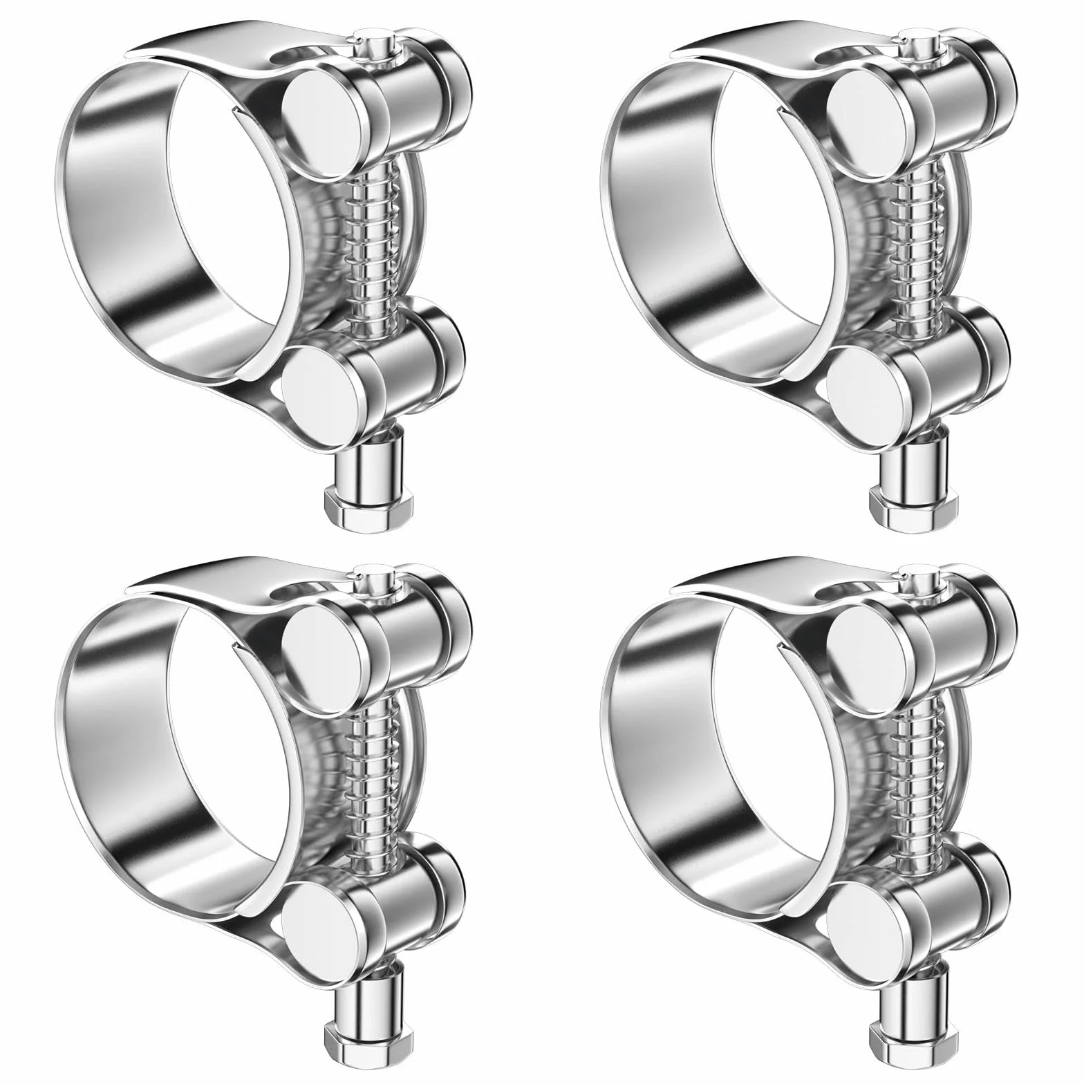 Abrazaderas Metálicas 32-35mm, Pinza Ajustable Inoxidable para Tubo de Escape de Motocicleta