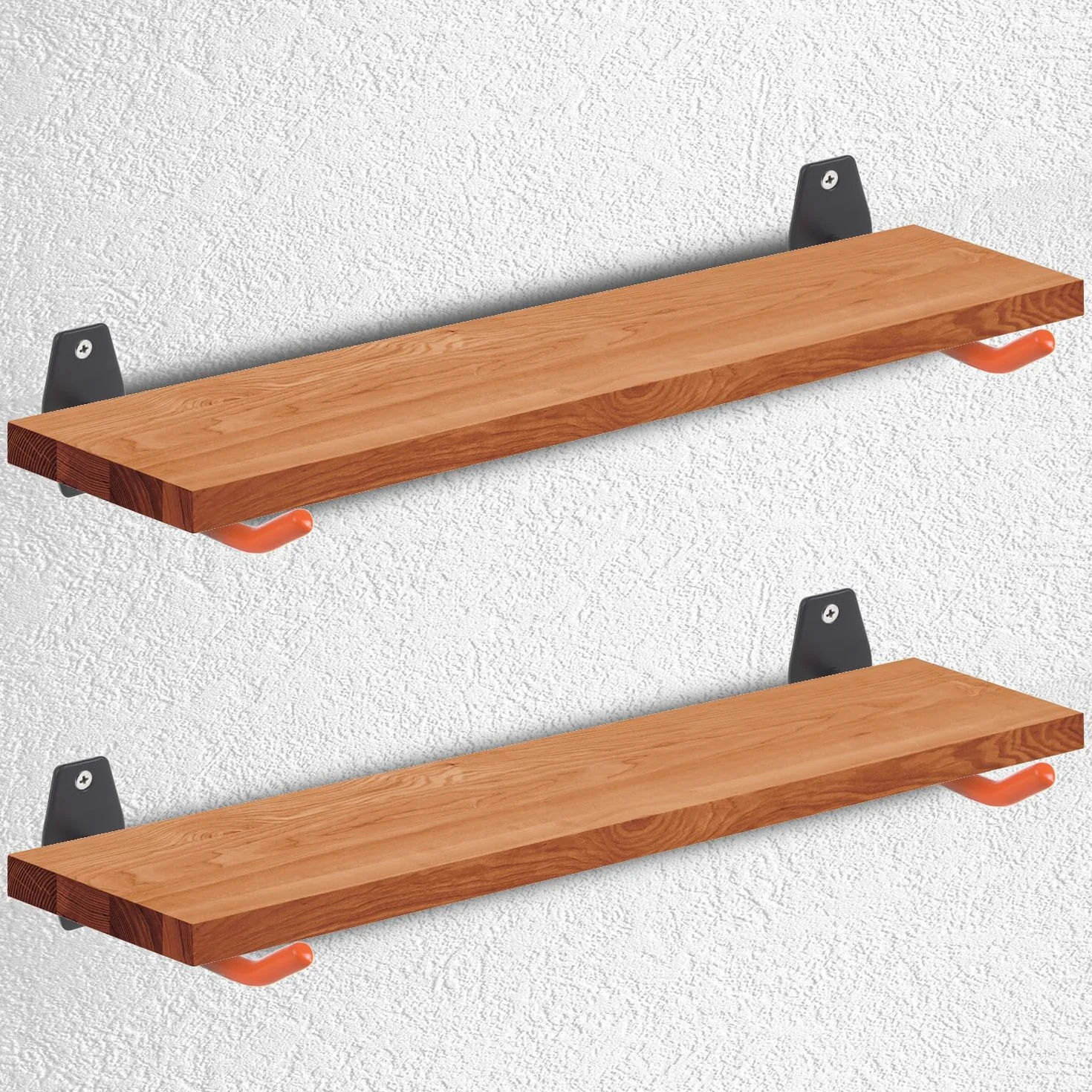 Maclean MC-437 Juego de 4 Soportes de Pared para Neumáticos, Ruedas, Escalera, Bicicleta, Material Acero, Carga máx. 60kg/1