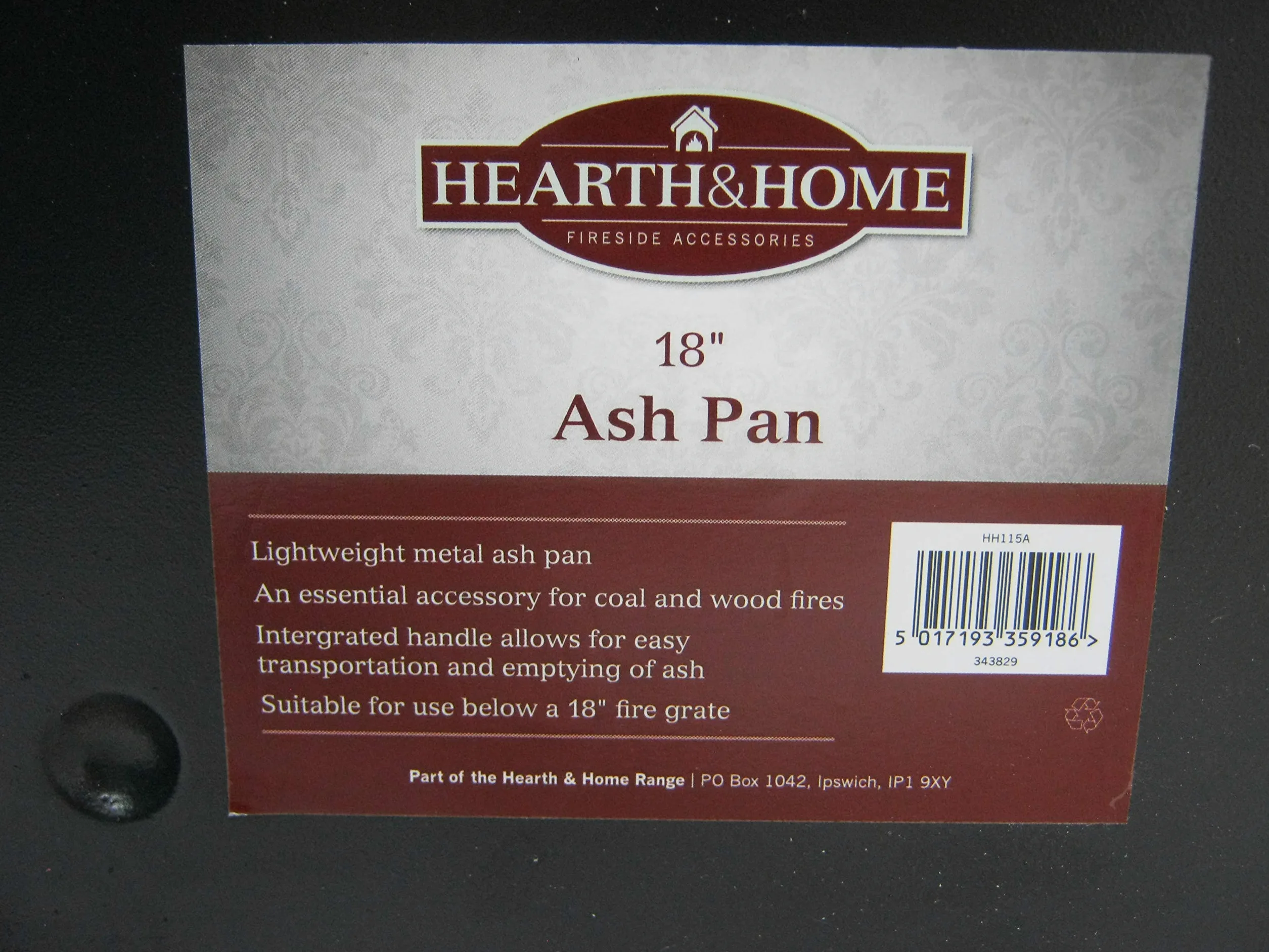 Cenicero negro Hearth And Home para una parrilla de fuego de 18 pulgadas HH115A