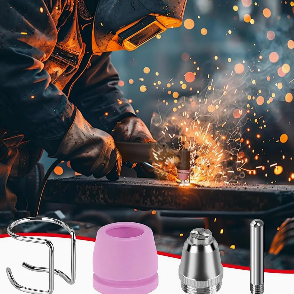 Kit de 50 Consumibles para Cortadora de Plasma AG60P. Incluye Puntas y Boquillas para Antorcha de Corte. Compatible para AG60 y WSD60.