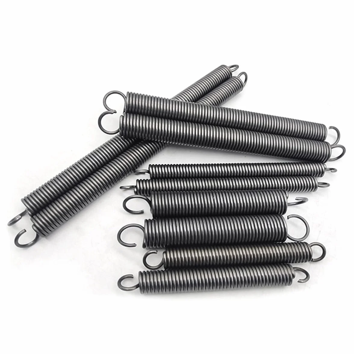 2 Piezas Muelle de extensión de acero para muelles con gancho spring, diámetro del alambre 4.0mm, OD 25mm, Longitud 130mm, Resorte de tensión de fuerza
