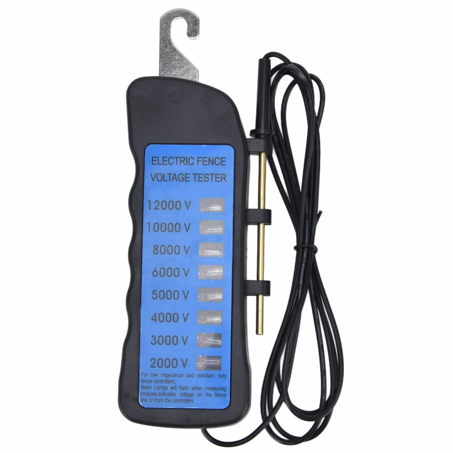 Probadortaje De La Cerca Eléctrica, 12Kv Neón Valla taje, 2000 A 12000 V Luces Indicadoras Prueba Agua Probador para Granja Inicio Jardines Ganadería
