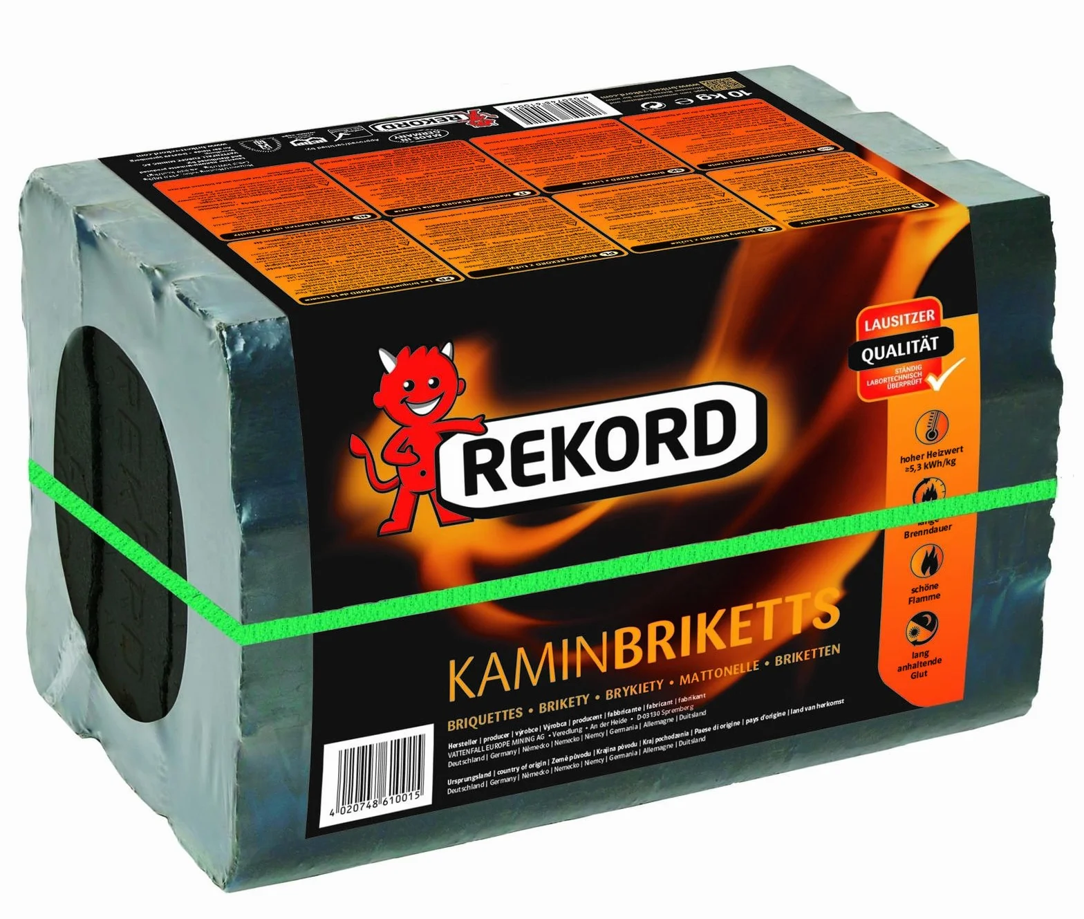 Energie Kienbacher Briquetas de lignito de 10 kg en práctico paquete de láminas
