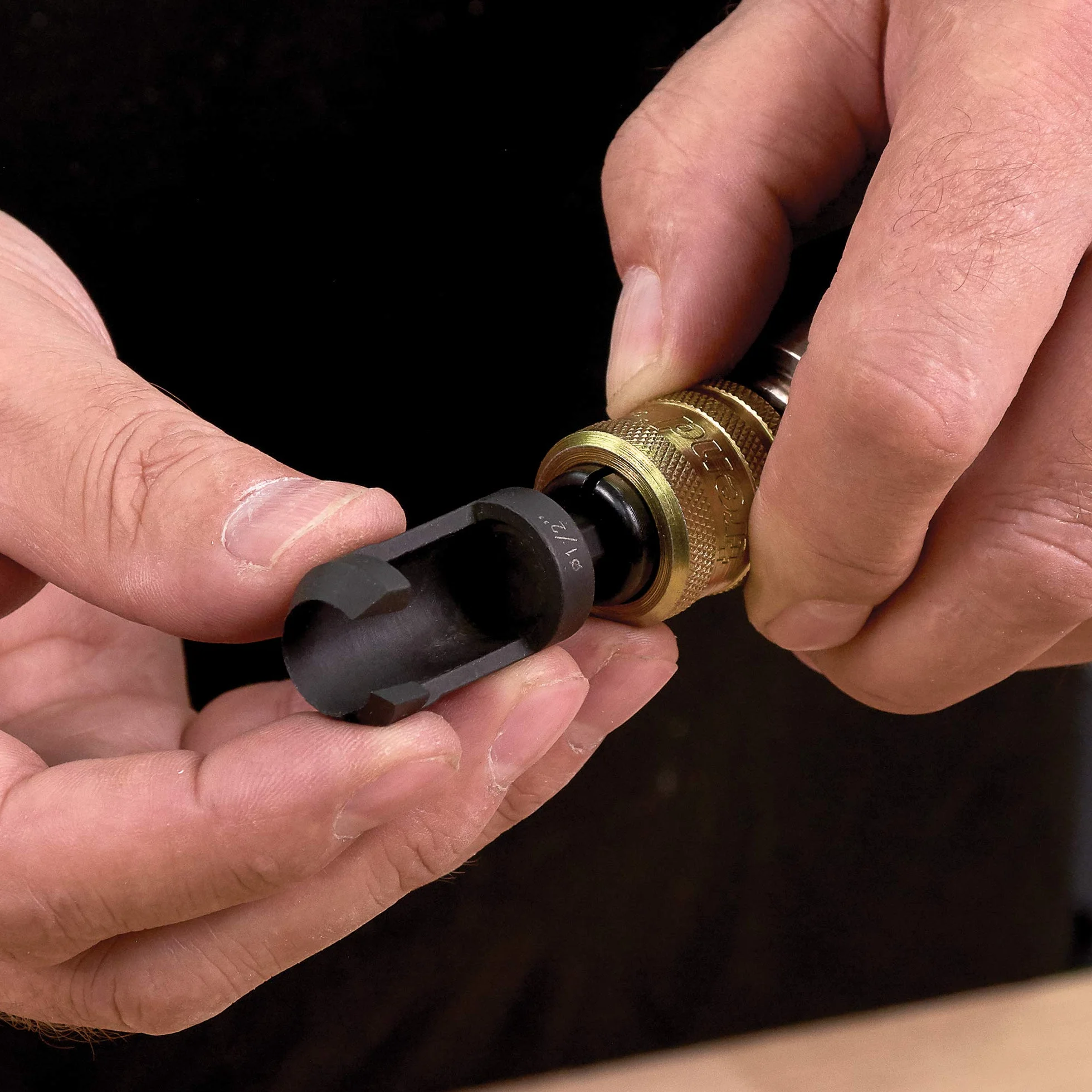 Trend Snappy Cortador de Tapones de Tubo de 10mm para Tapones de Madera Perfectos, Compatible con Sistema de Taladro de Liberación Rápida, SNAP/PC/10T