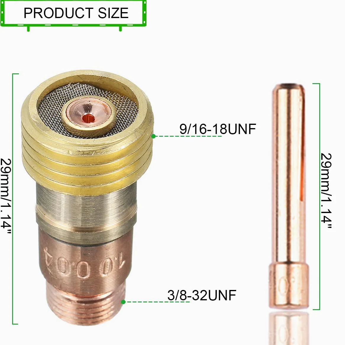 para TIG Kit de Lentes de Gas para soplete de Soldadura #10 Glass Cup Kit, para TIG Welding Torch Accessories Stubby Gas Lens para DB SR WP 17 18 26