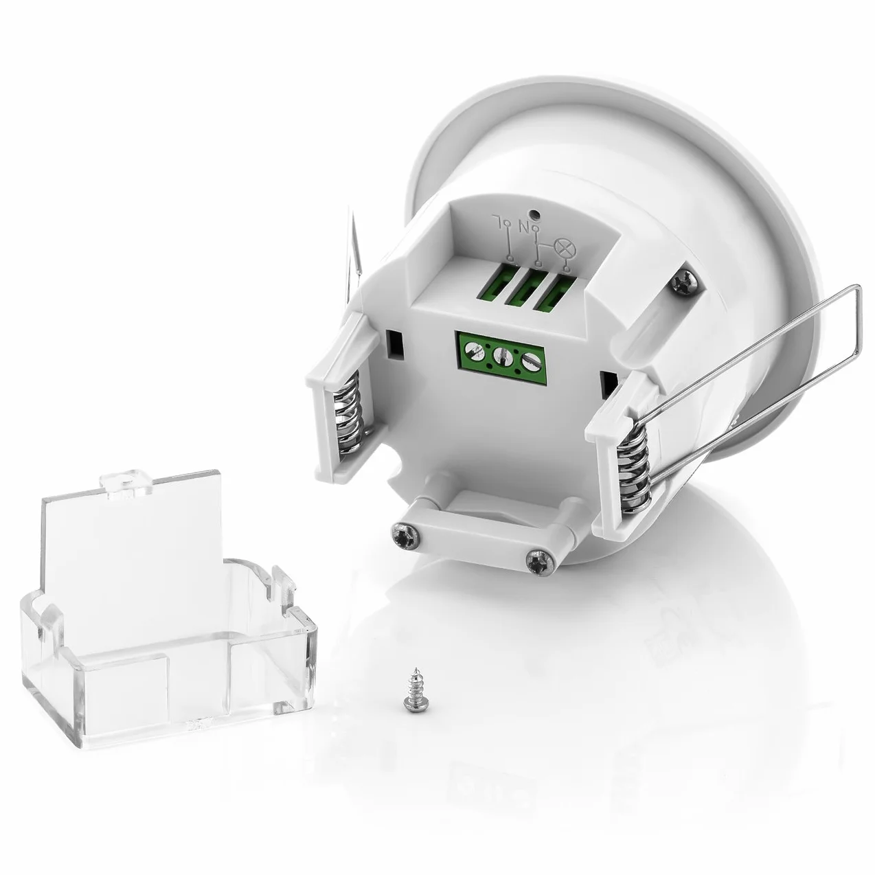 deleyCON 4X Infrarrojos Detector de Movimiento Empotrado 360° 6m Sensor de Luz Blanco