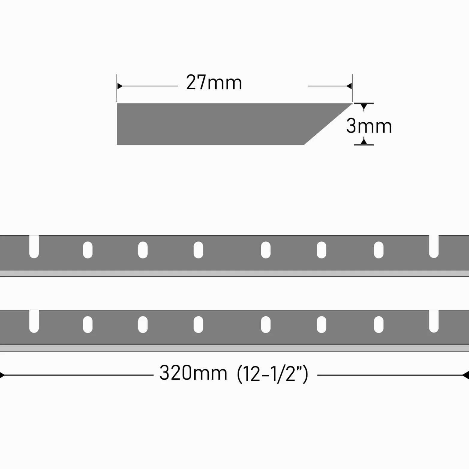 Cuchillas cepilladoras de madera HSS de 12-1/2 pulgadas, compatibles con DeWalt DW733, repuesto DW7332, juego de 2 piezas