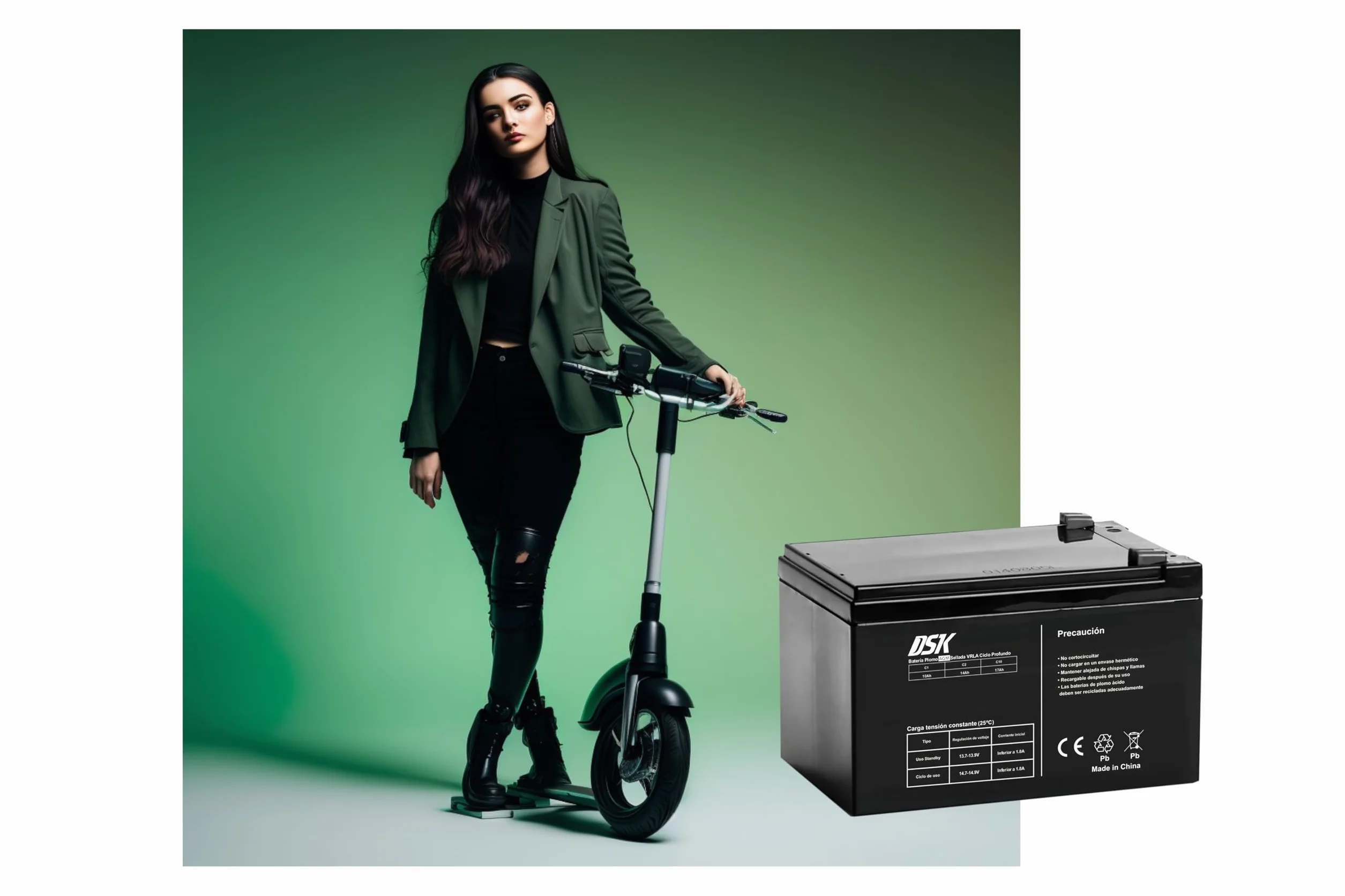 Batería de Plomo AGM Sellada VRLA 6V 4,5Ah Recargable sin Mantenimiento para Alarmas, SAI