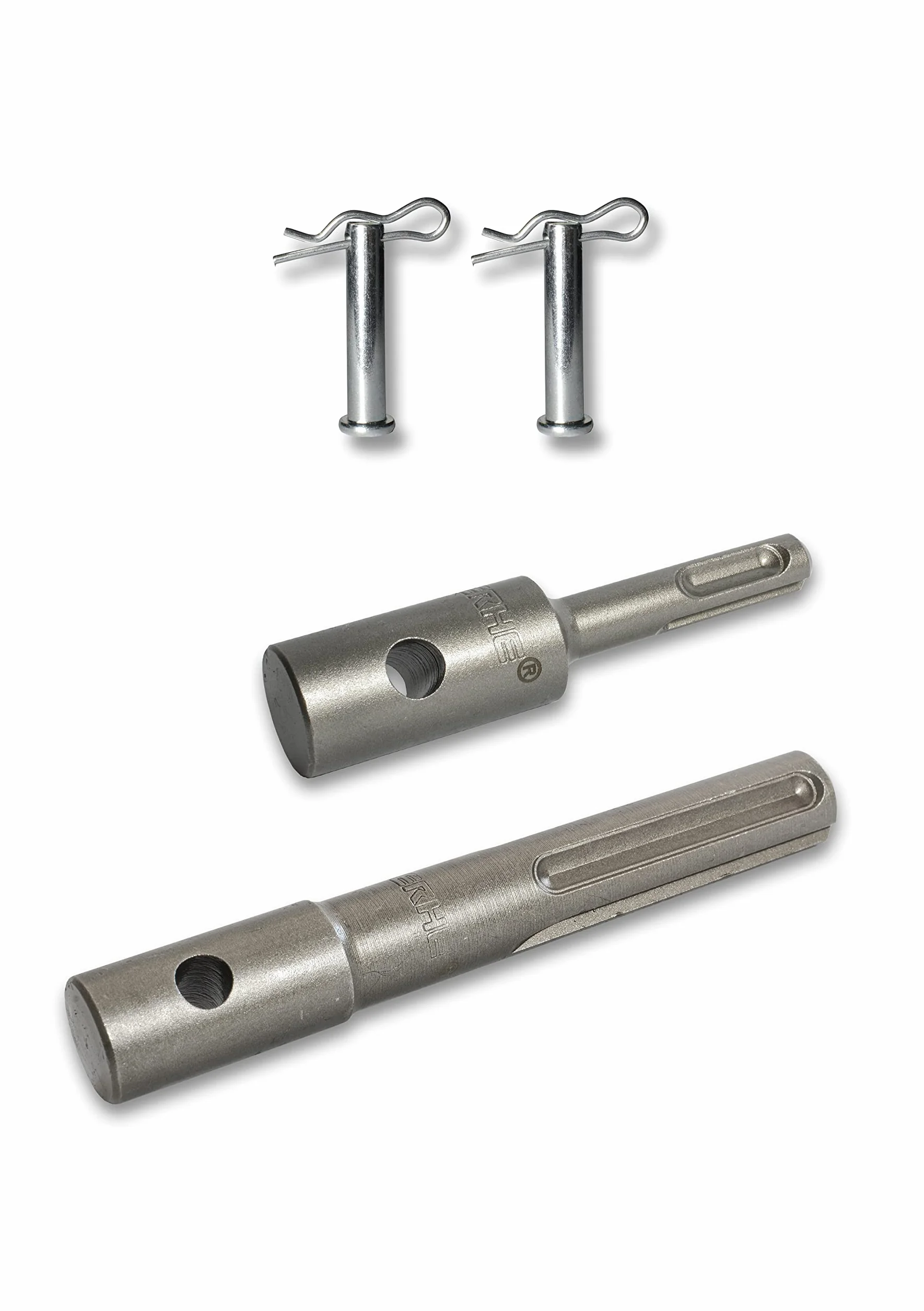 Juego de adaptadores para taladro de tierra profesional de WERHE adecuado para taladro de martillo SDS Plus y también para taladro inalámbrico SDS Max Con 2 piezas de pernos de acero para muelles