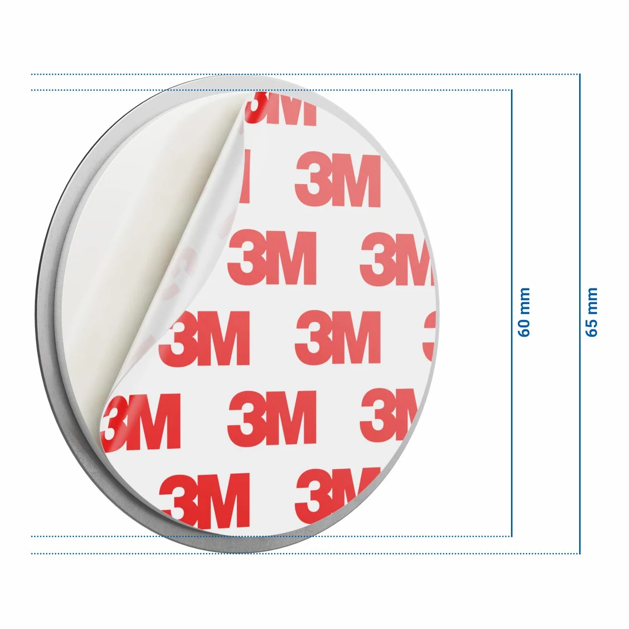 deleyCON Soporte Magnético para Detector de Humo 65mm Accesorio Adhesivo