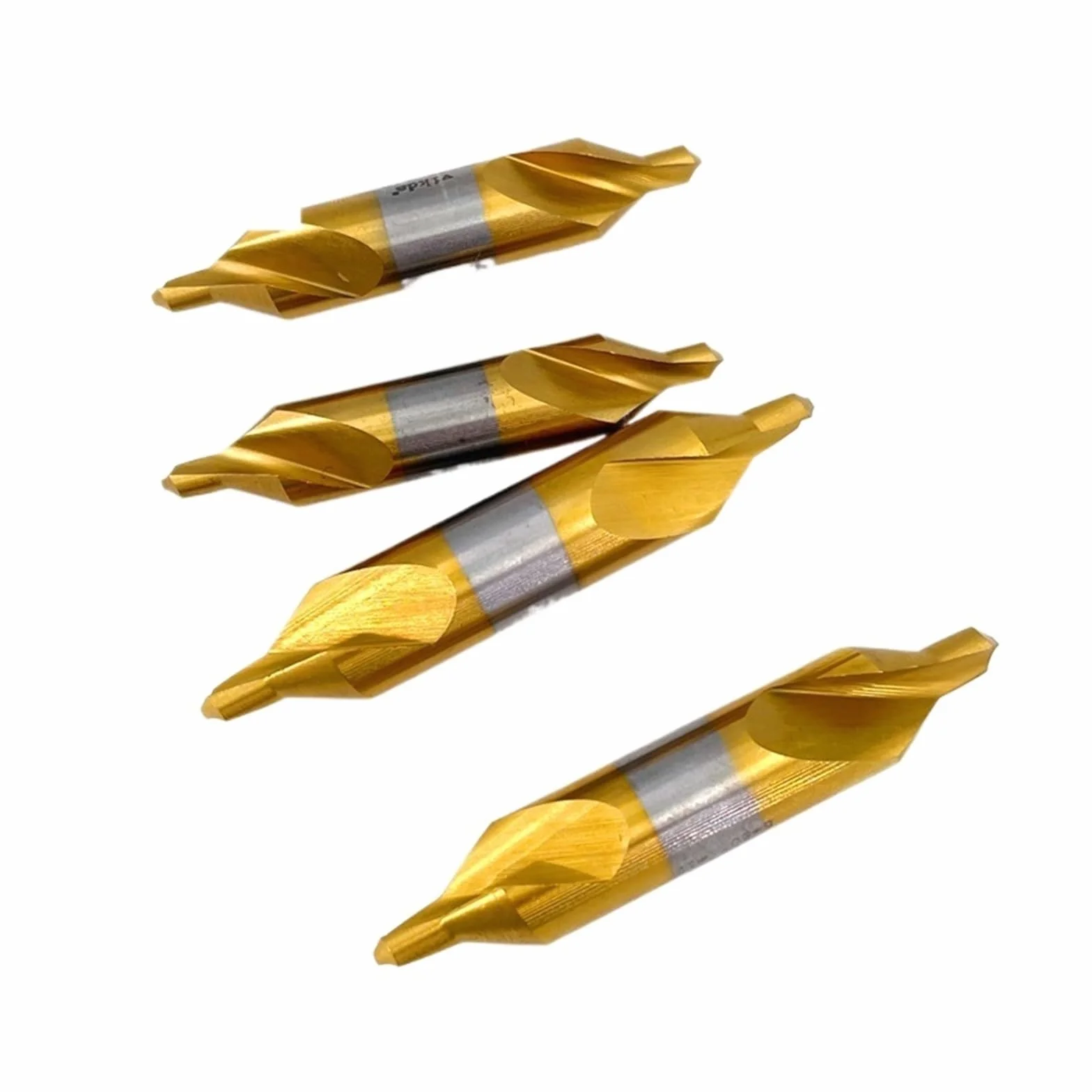 Brocas de centrado HSS, Taladro central de acero inoxidable M35 HSS-Co con ranura en espiral recubierta cobalto Ti A1 a A6 10 piezas(A2.0 2DX5D1X40L,1PCS)