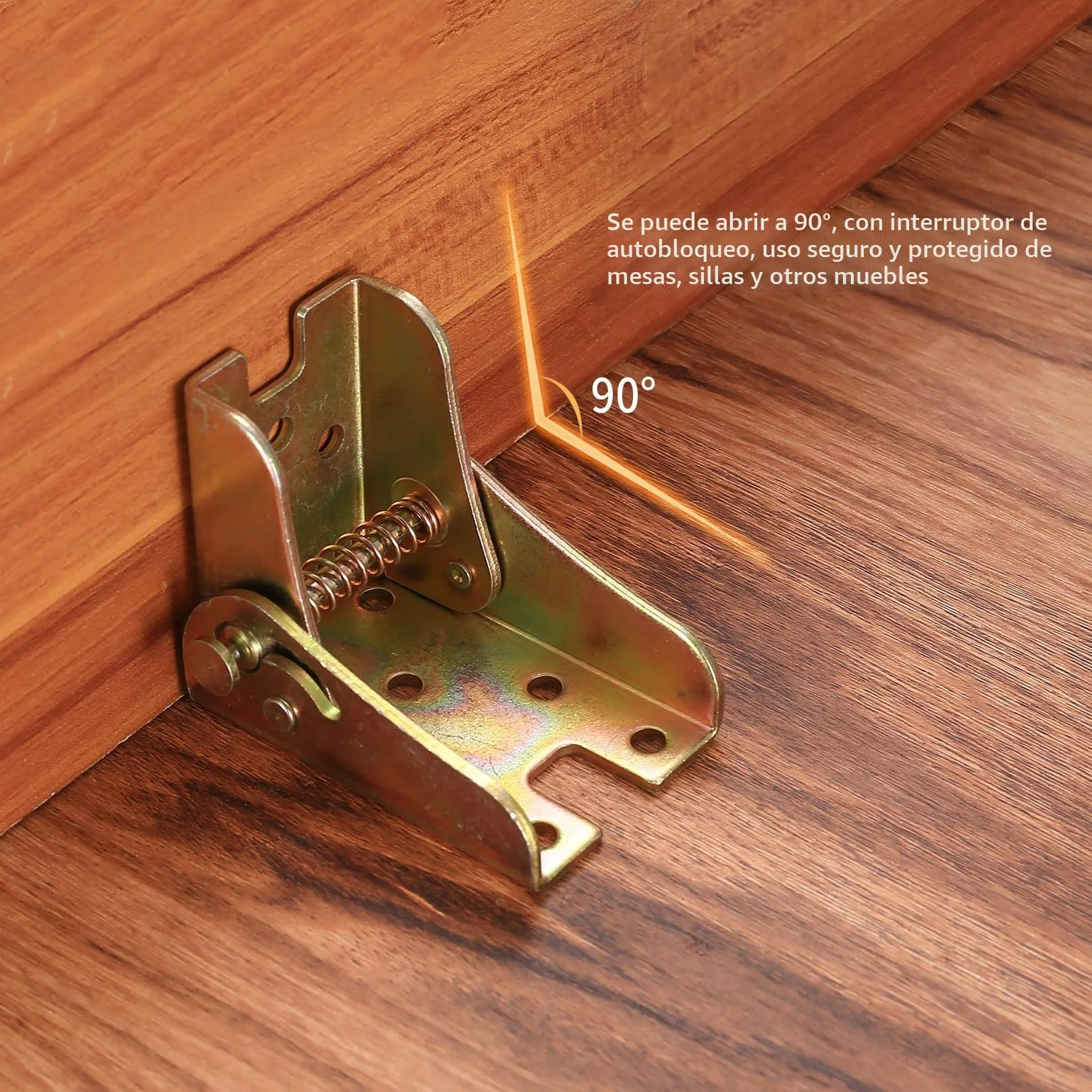 4 x Patas de Mesa Plegables con Bloqueo, Articulación de 90 grados con Auto Seguro, Soporte Plegable para Piernas de Mesa, Bisagras Plegables para Placas de Mesa, Cama, Armarios