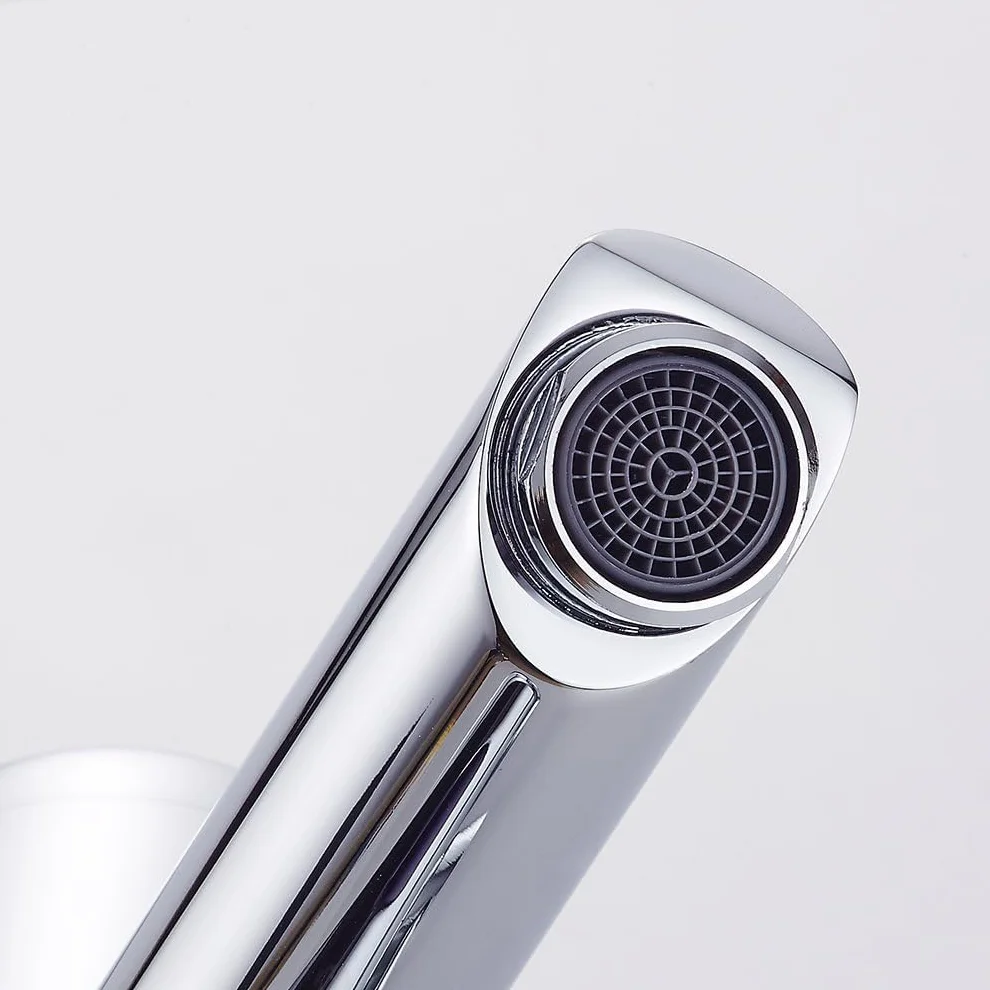 Auralum - Grifo Sensor Automático, Grifo de Lavabo con Sensor Infrarrojo Sin Contacto, Inteligente Grifo Baño, Elegante Cromado Monomando para Agua Caliente y Fría
