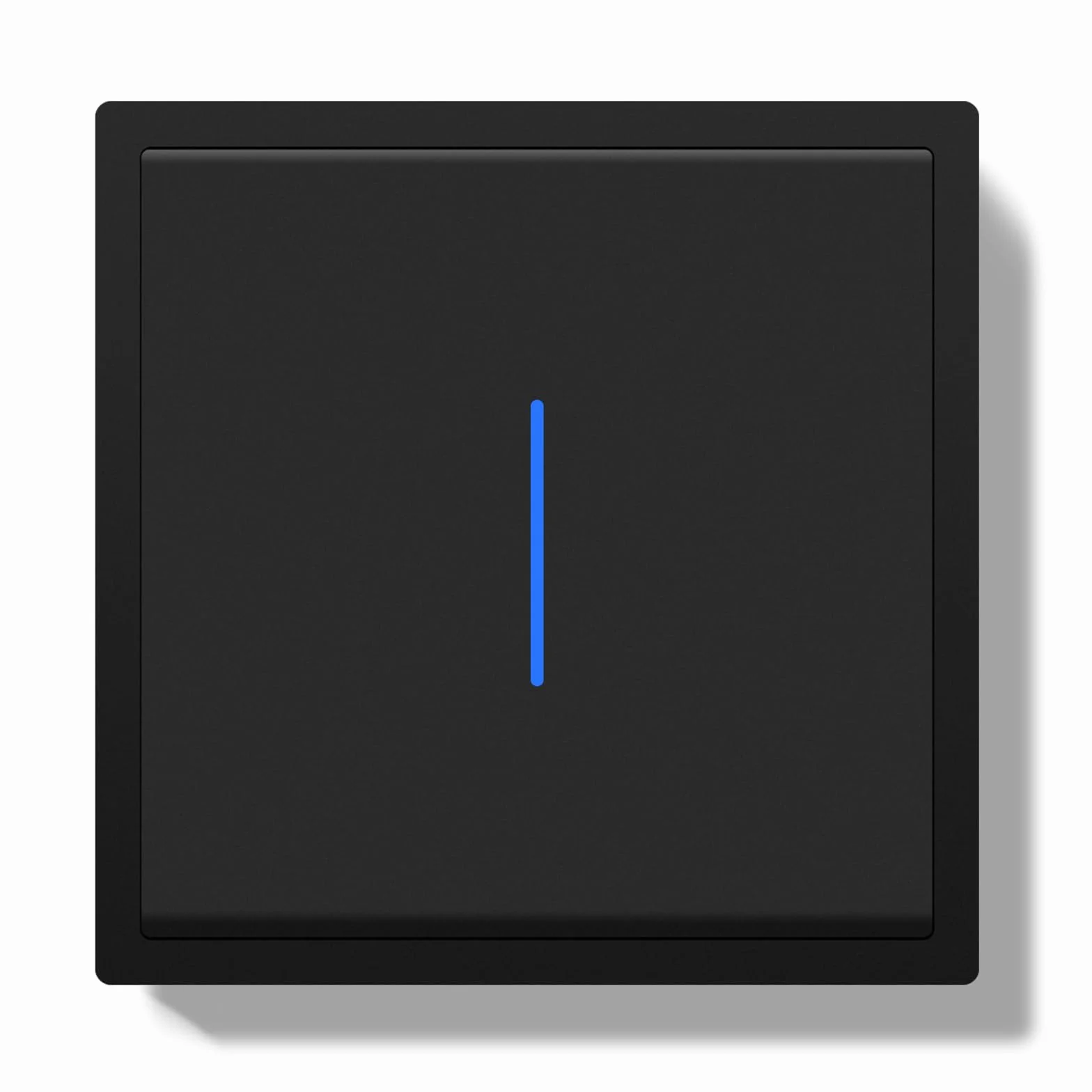 BSEED Interruptor Empotrado 1 Gang 1 Vía Light Switch con Indicador LED y Marco PC Negro 80x80mm