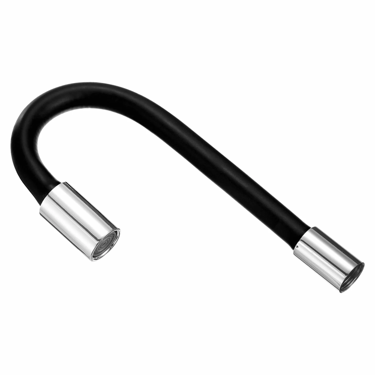 sourcing map Tubo de Extensión Espumoso, Alargador de Grifo, Tubo de Extensión de Desagüe de Fregadero, Alargador de Grifo de Baño, Adaptador de Manguera de Agua Negro (50cm)