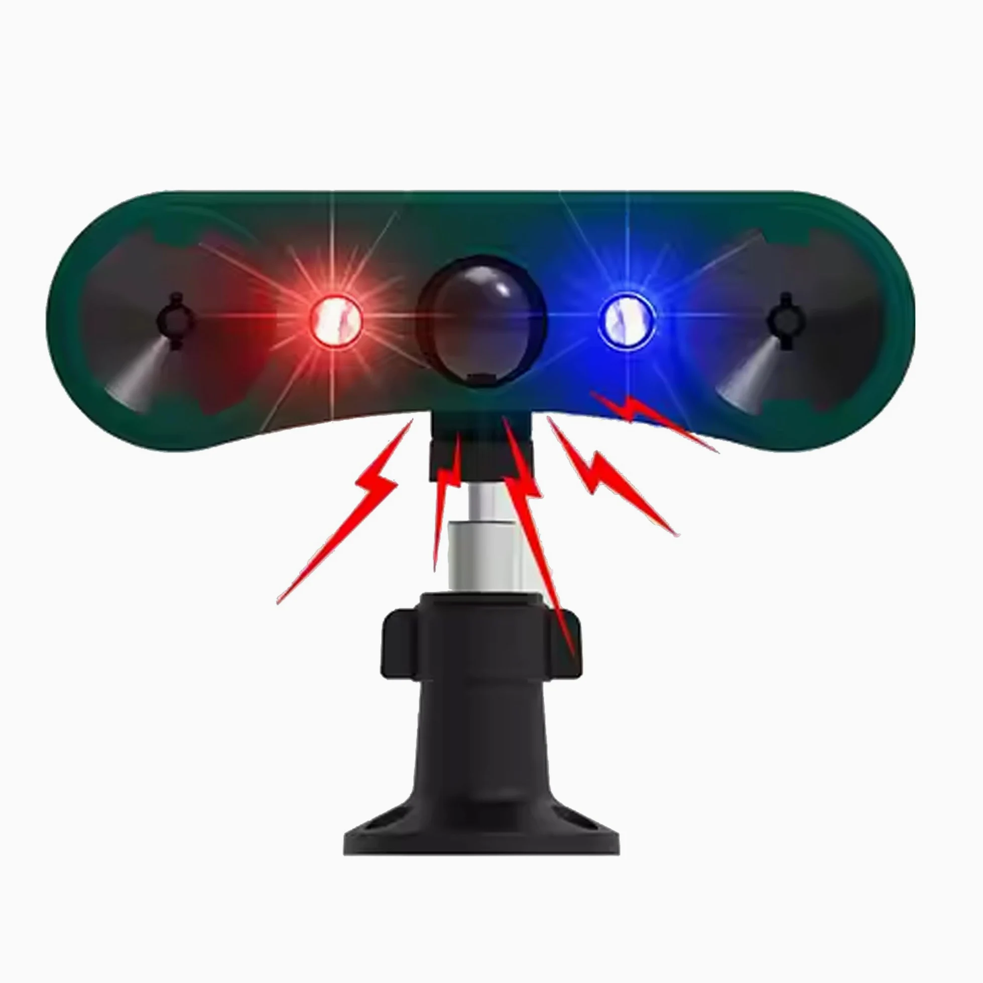Alarma con Sensor de Movimiento Solar para Exteriores QXMH: Alarma de inducción infrarroja, 2 detectores de Movimiento para Exteriores con Sonido de 129 dB, luz roja/Azul