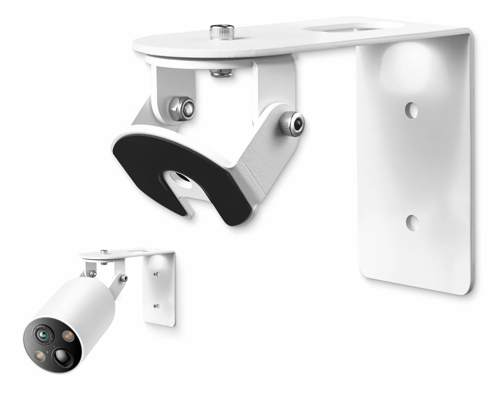 Soporte de pared antirrobo para Tapo MagCam (C425), soporte de cámara de seguridad de metal ajustable de 360°, resistente a la intemperie, anticaídas, fácil instalación, color blanco