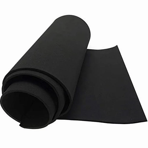 tela neopreno, 130 cm x 30 cm x 6 mm de grosor, Estera de neopreno, neopreno cortado a medida para sellar y aislar, repelente al agua