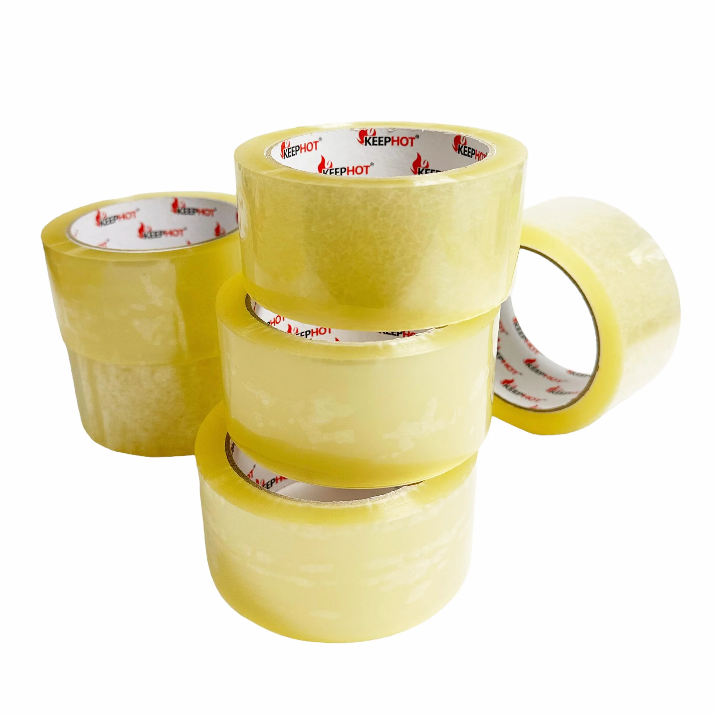 Cinta adhesiva americana transparente y resistente | Rollo de cinta de embalaje resistente de uso general para envíos, embalajes y mudanzas | Gruesa y segura | 48 mm x 66 m (6)