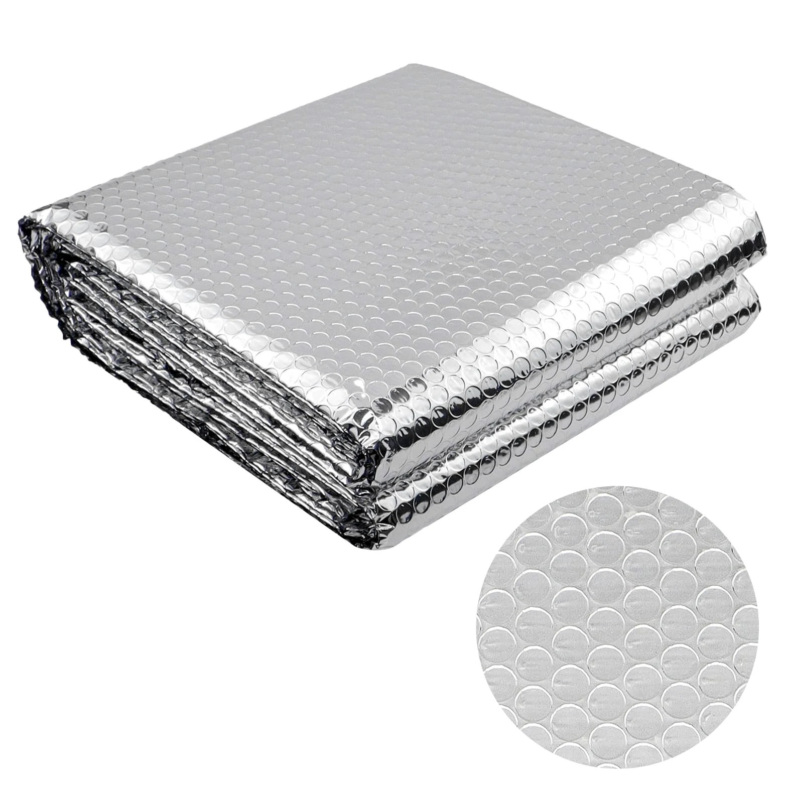 Lámina aislante reflectante de aluminio, 5 m, 60 cm, extrafuerte, para radiadores, techos y ventanas