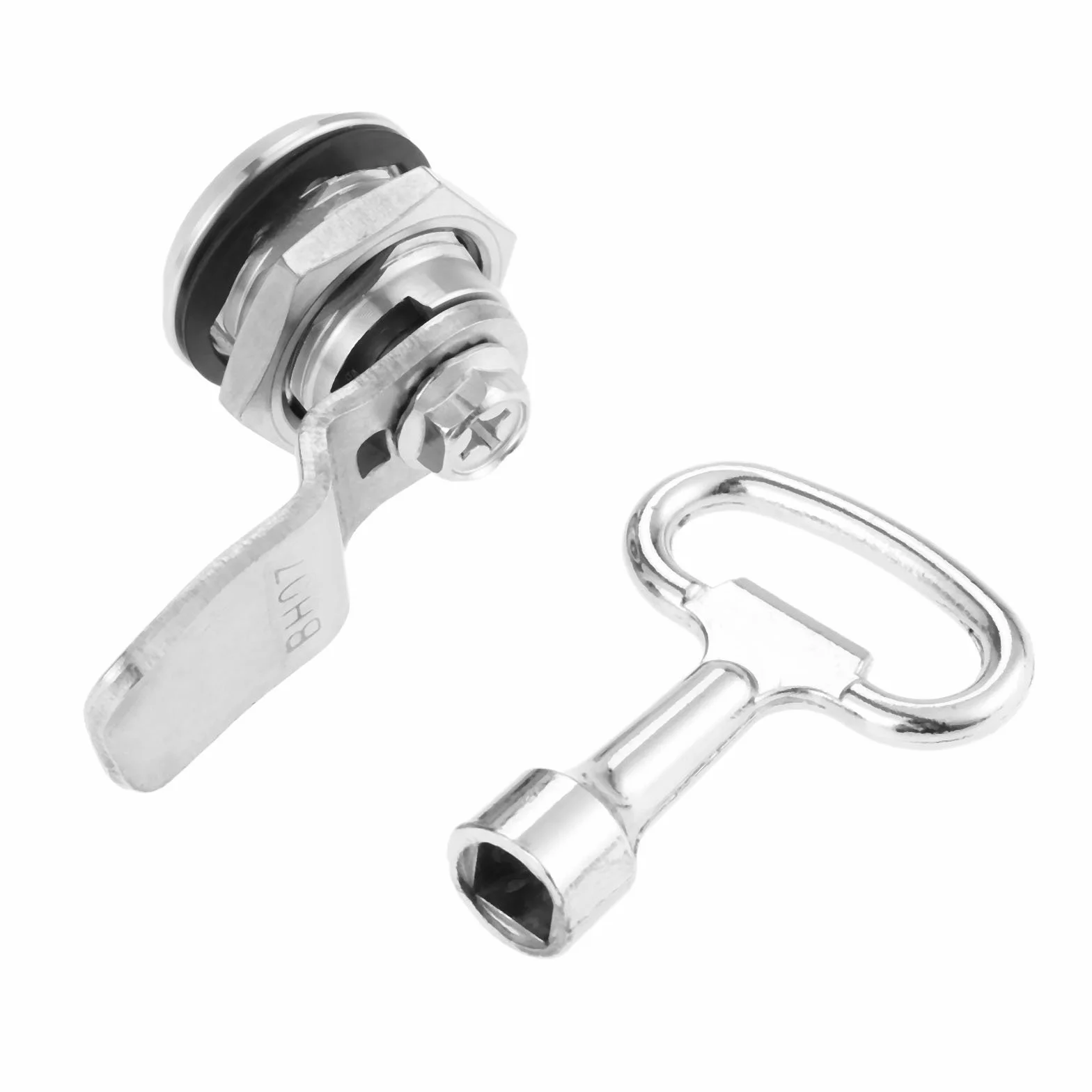 Cerradura tubular de acero inoxidable 22 mm para armario, cajón, buzón