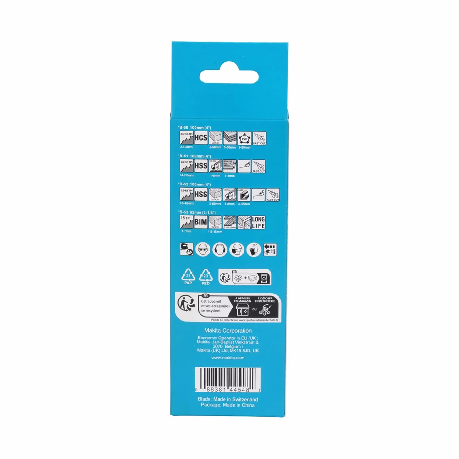 Makita B-44426 Jigsaw Hoja Surtido
