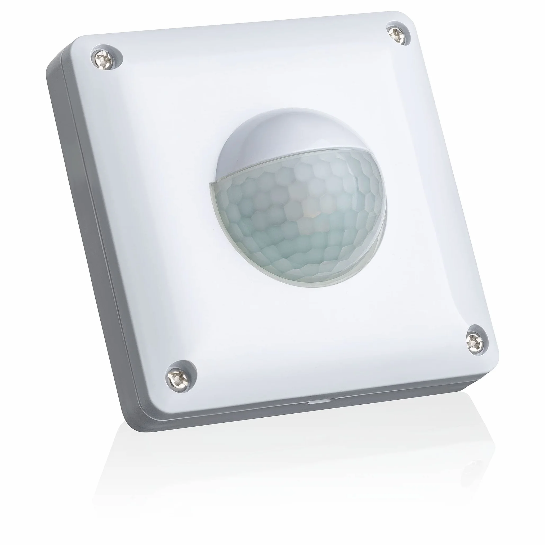 SEBSON Detector de Movimiento Exterior IP65, Sensor Infrarrojos, Alcance 10m 190°, Montaje Empotrado 53x53x23mm