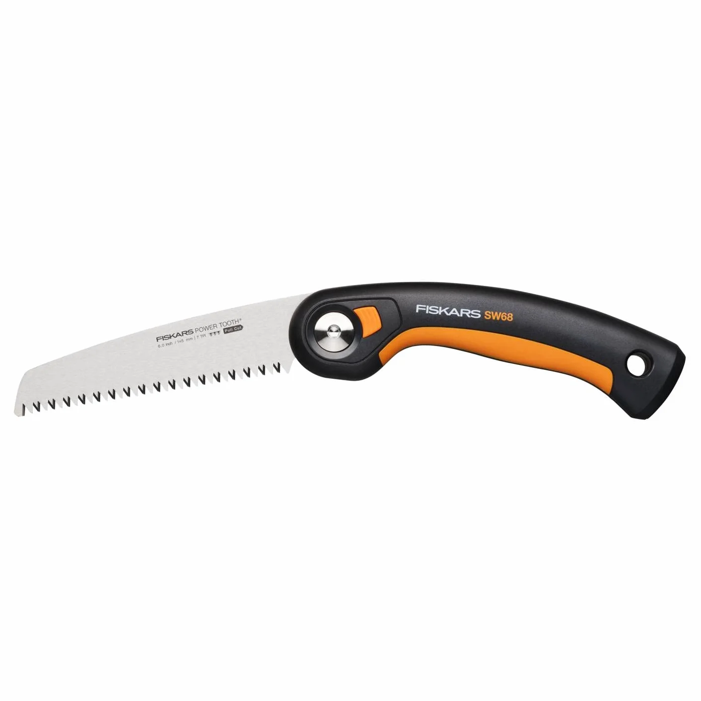 Fiskars Sierra plegable Plus 15 cm Power Tooth Negro/Naranja