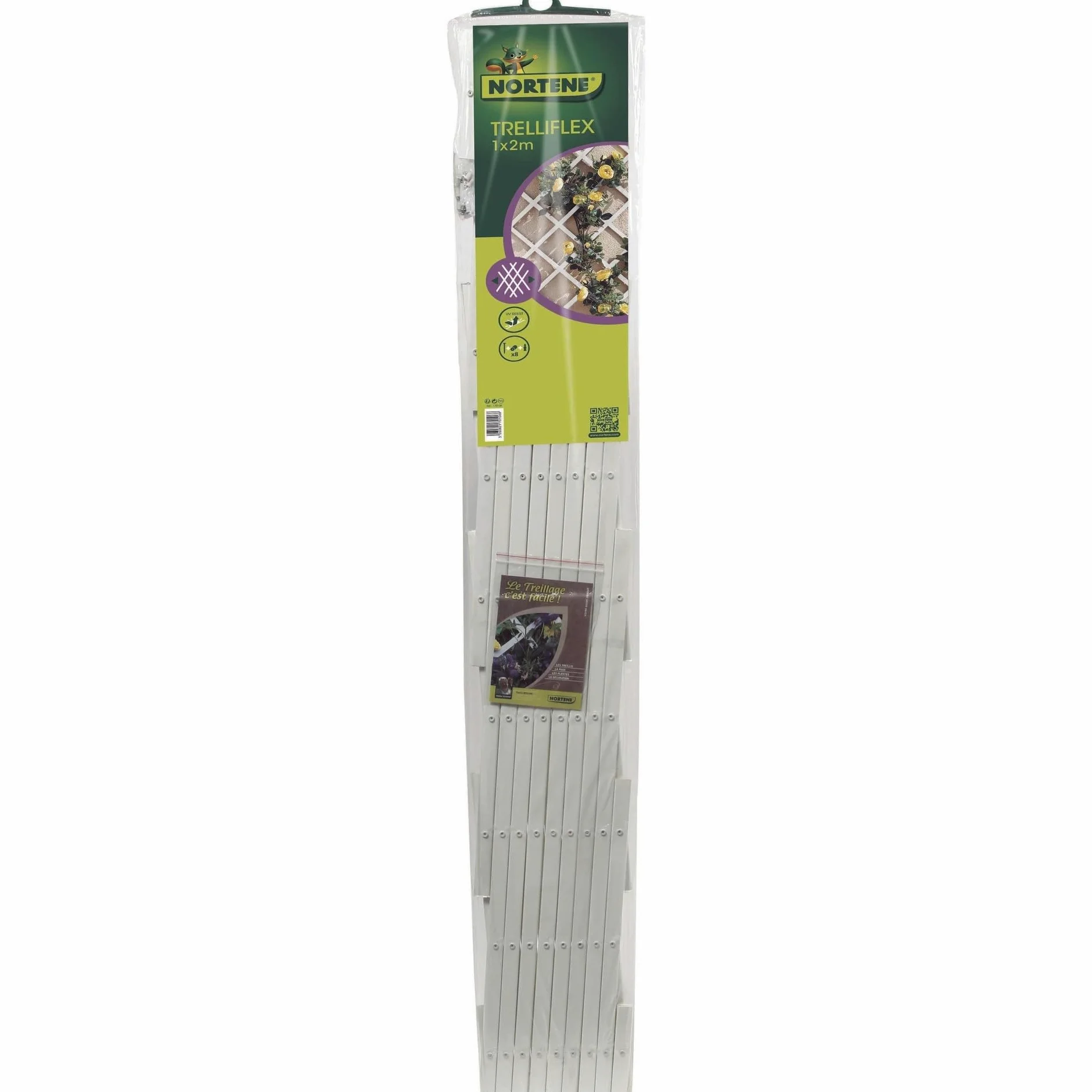 Celosia PVC Extensible 1x2 m blanco Trelliflex Nortene