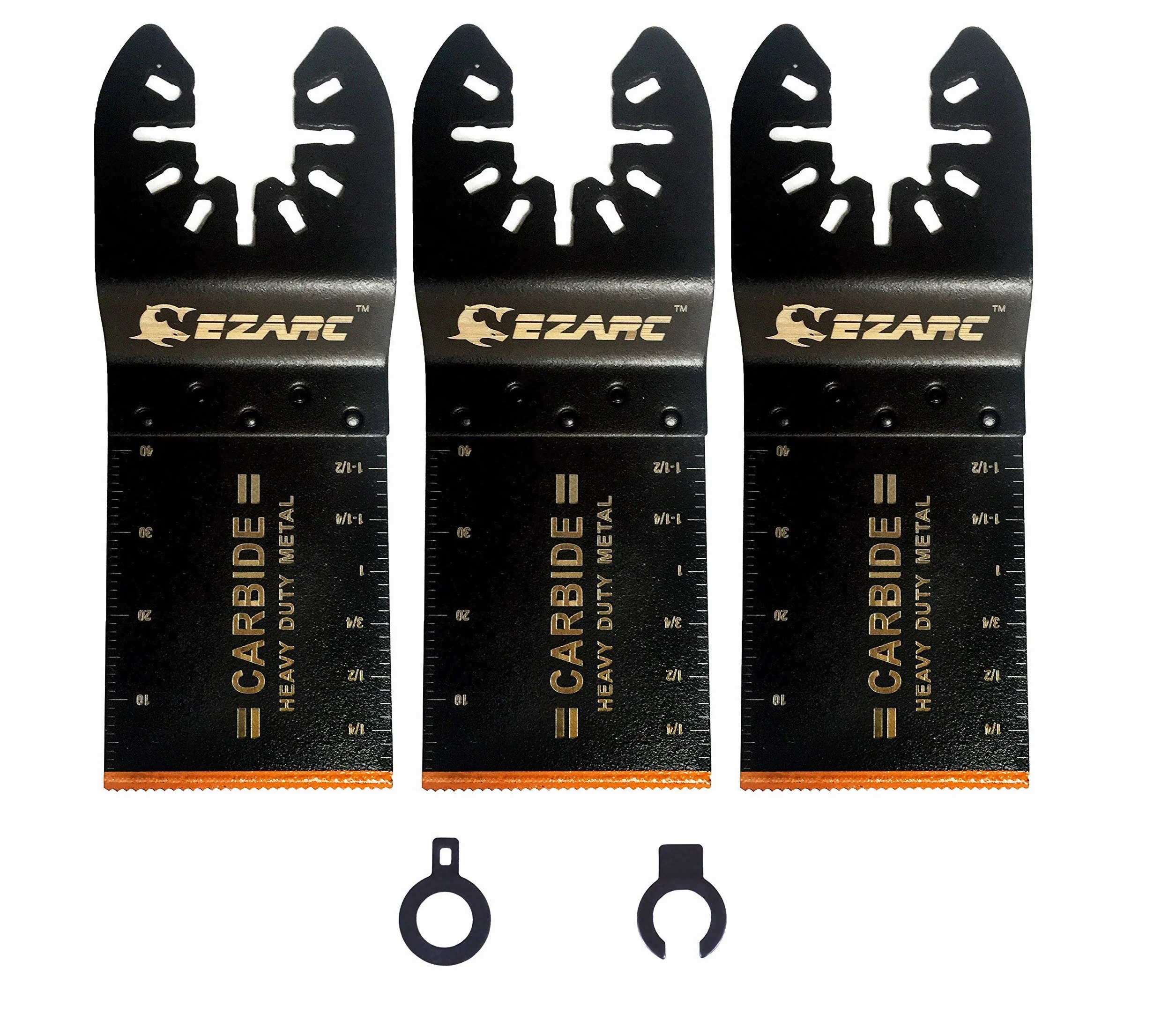 EZARC Herramientas Oscilantes dientes de Carburo de Multiherramienta Oscilante Hoja para Material duro, 3-Pack