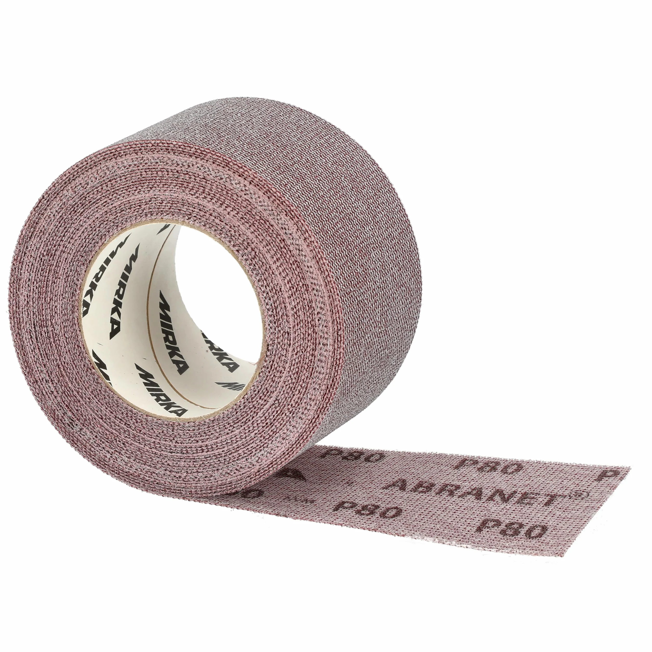 Mirka Abranet rollo de lijado neto 75 mm x 10 m cierre adhesivo/grano P80 / 1 rollo/para lijar madera, masilla, barniz, plástico / 545BI001803R