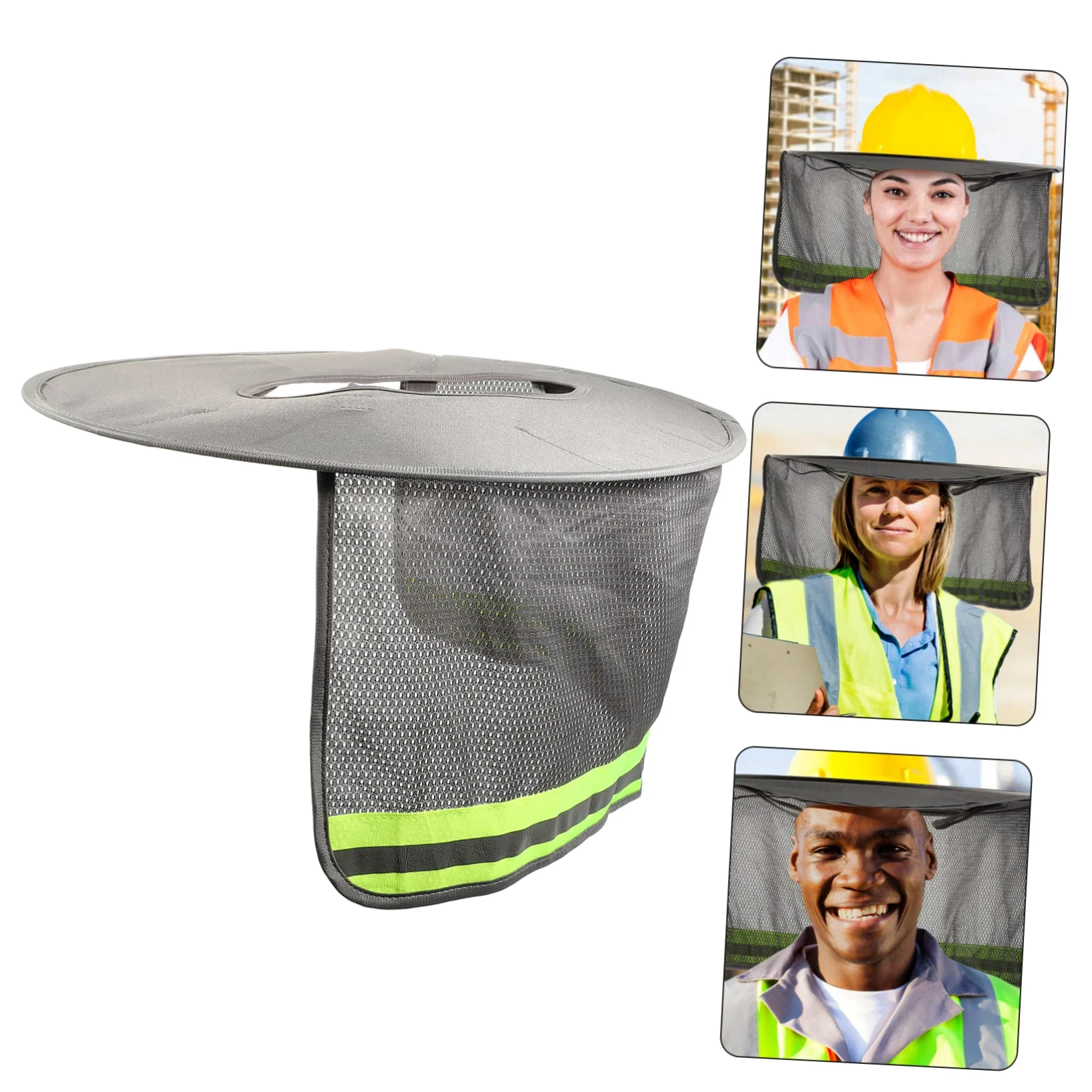 ULTECHNOVO Cubierta para Casco con Visera de ala Completa y Protección Solar Reflectante para Cuello – UV-Blocking for Outdoor Construction Work, Maintenance & Rail Jobs – for Workers in Hot Climates