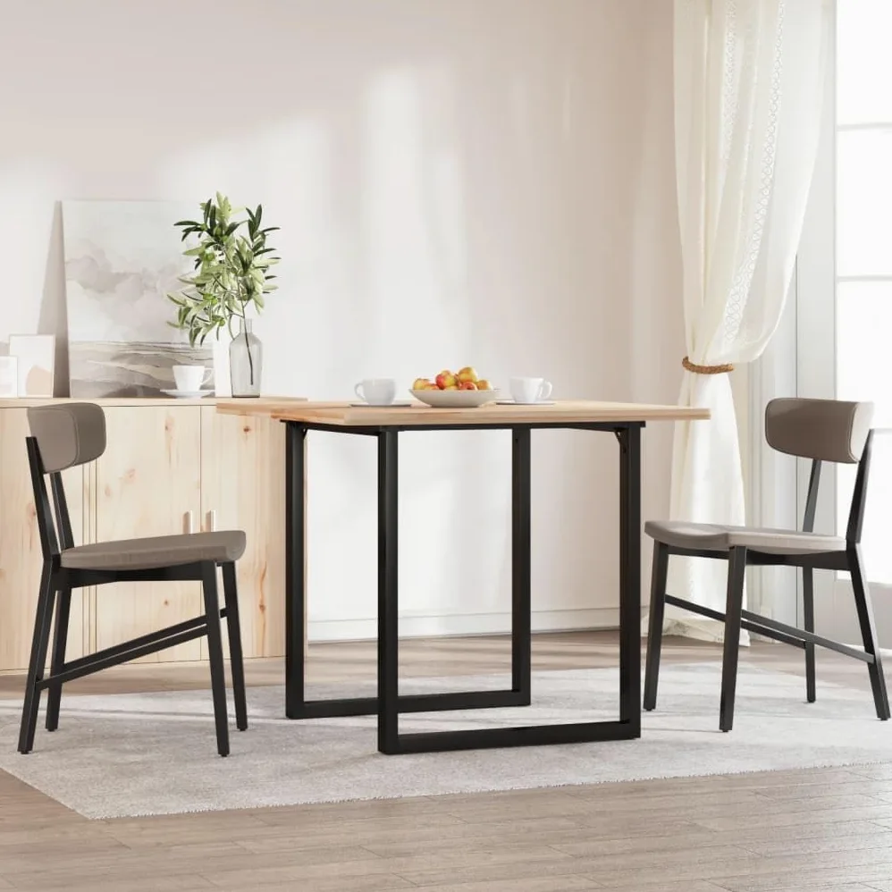 vidaXL Patas de Mesa de Comedor Estructura O Acero 70x70x73 cm, Pata de Mesa Auxiliar, Pata de mesita Auxiliar, Pata de Mesa de Metal