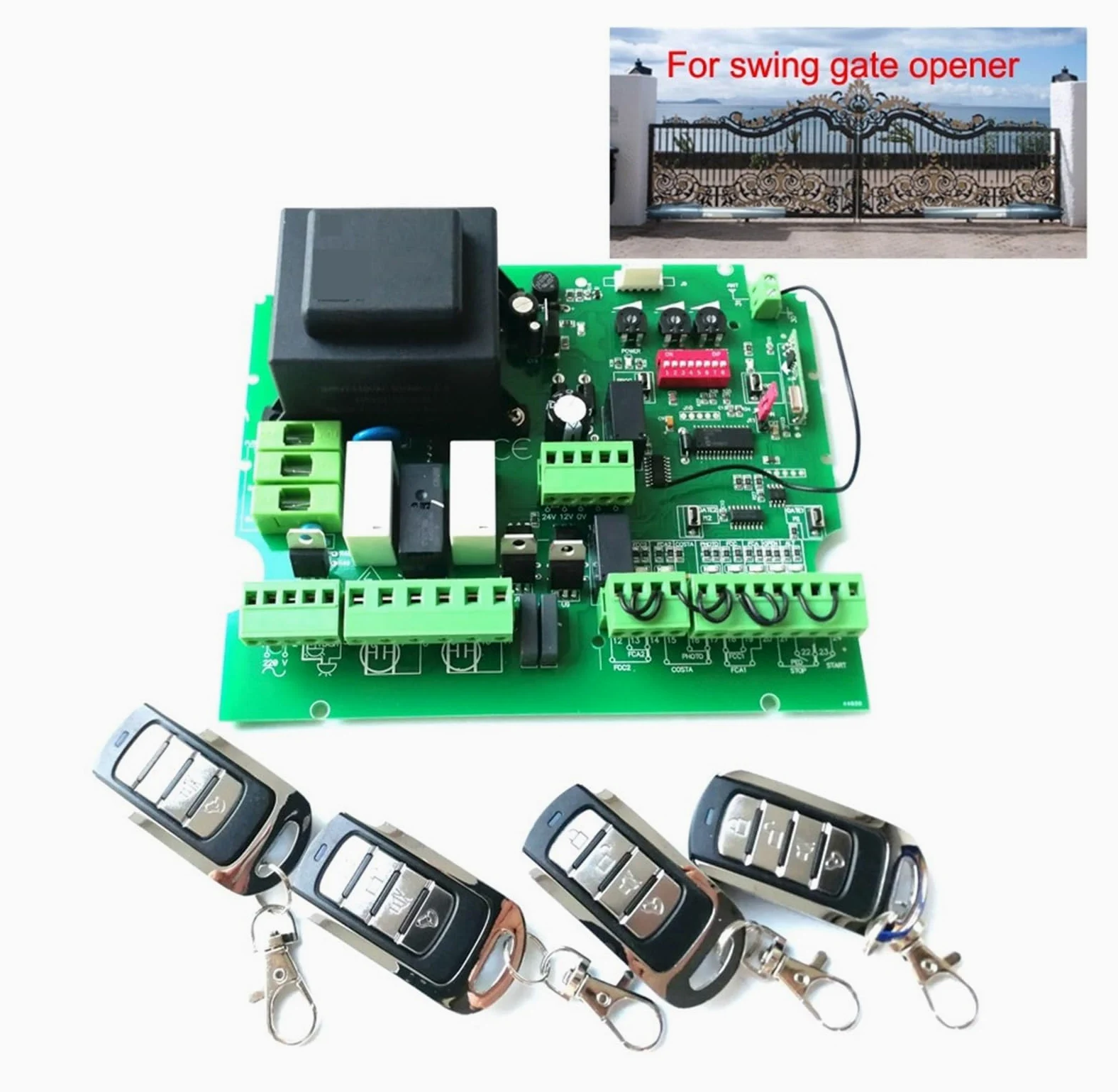 Sin caja, abridor de puerta oscilante, placa de tarjeta de Control for actualización, modelo Universal, placa de circuito de CA, placa de Control de repuesto(Kit 0)