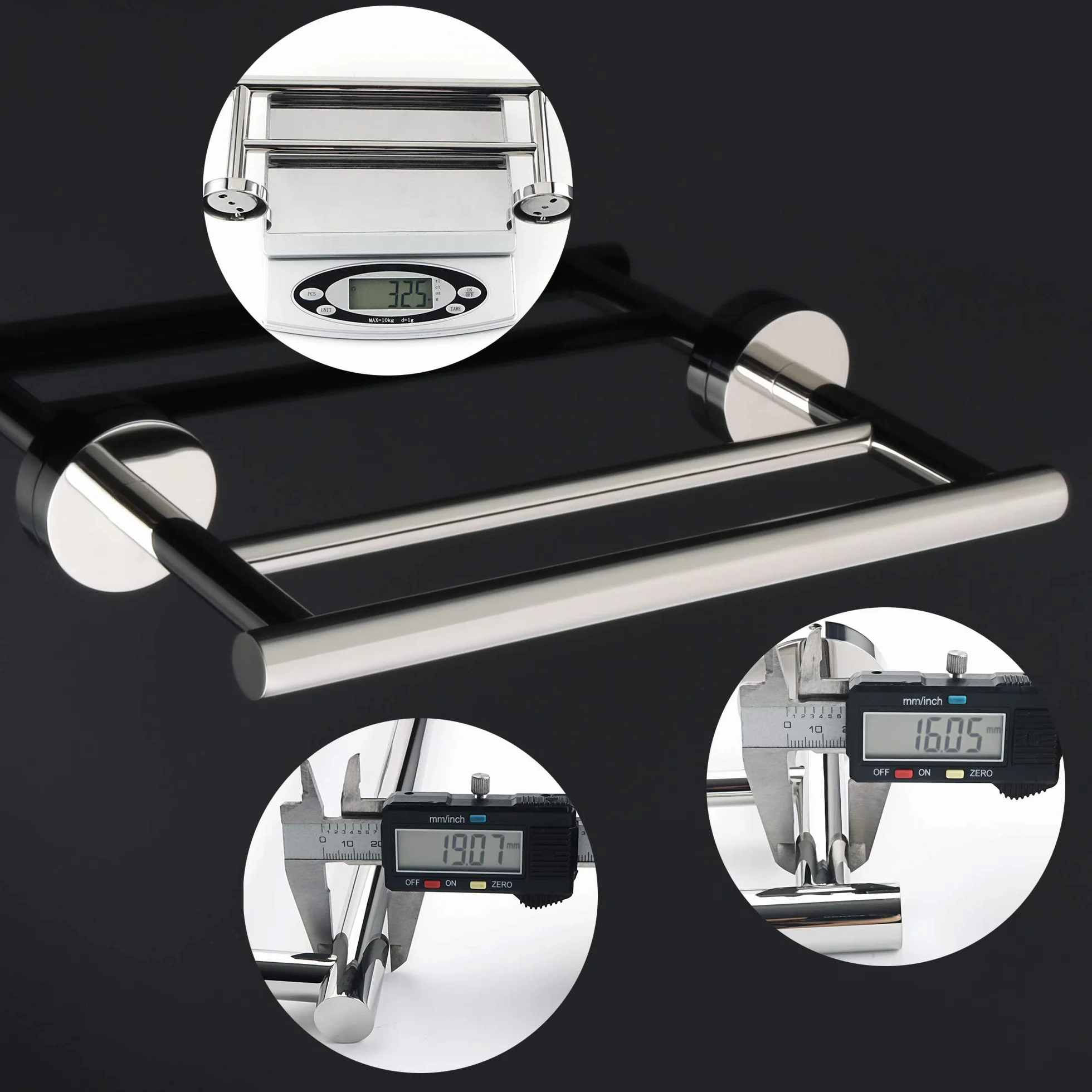 SAYAYO Toallero Doble Barra Acero Inoxidable 30CM para Baño y Cocina