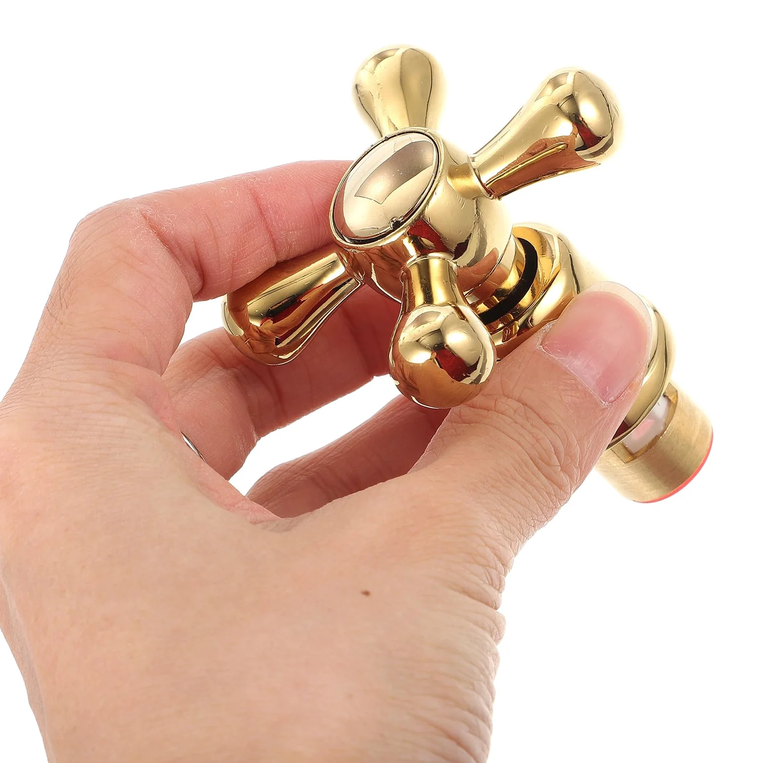 Collbath Manija De Grifo Cruceta Para Agua Fría Y Caliente Estilo Victoriano Repuesto De LatóN Para Cocina Y BañO 2.44X1.06X1.06 Pulgadas