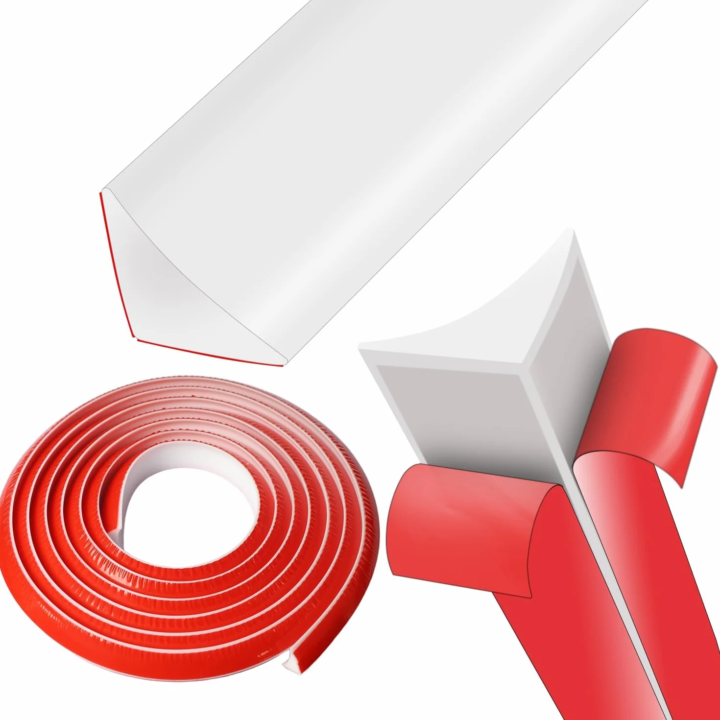Embellecedor Copete Encimera Cocina Blanco Barrera de Agua Tiras Decorativas Flexibles Autoadhesivos Silicona Impermeable(Blanco, 6Metro)