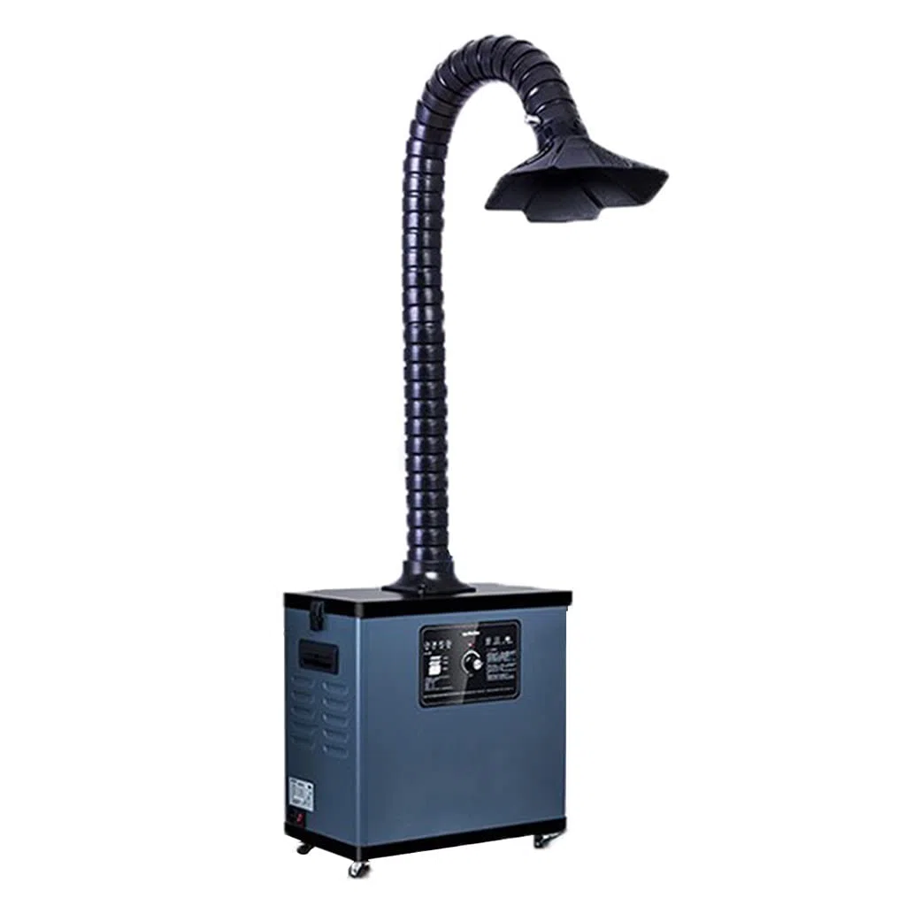Extractor de Humos de Soldadura de 80 W Extractor de Humos de Soldadura portátil con Brazos de Soldadura Flexibles y Perilla de Mango Regulación de Velocidad Continua para soldar Estación de Trabajo