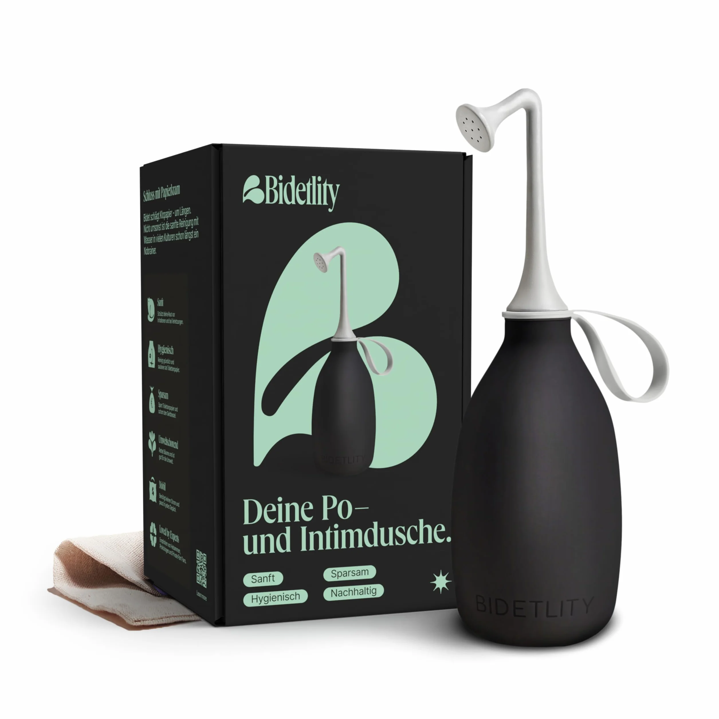Ducha Íntima 3.0 – Bidet Portátil de Viaje, sostenible, reemplaza toallitas húmedas, ahorra papel higiénico, con bolsa de viaje, sin BPA