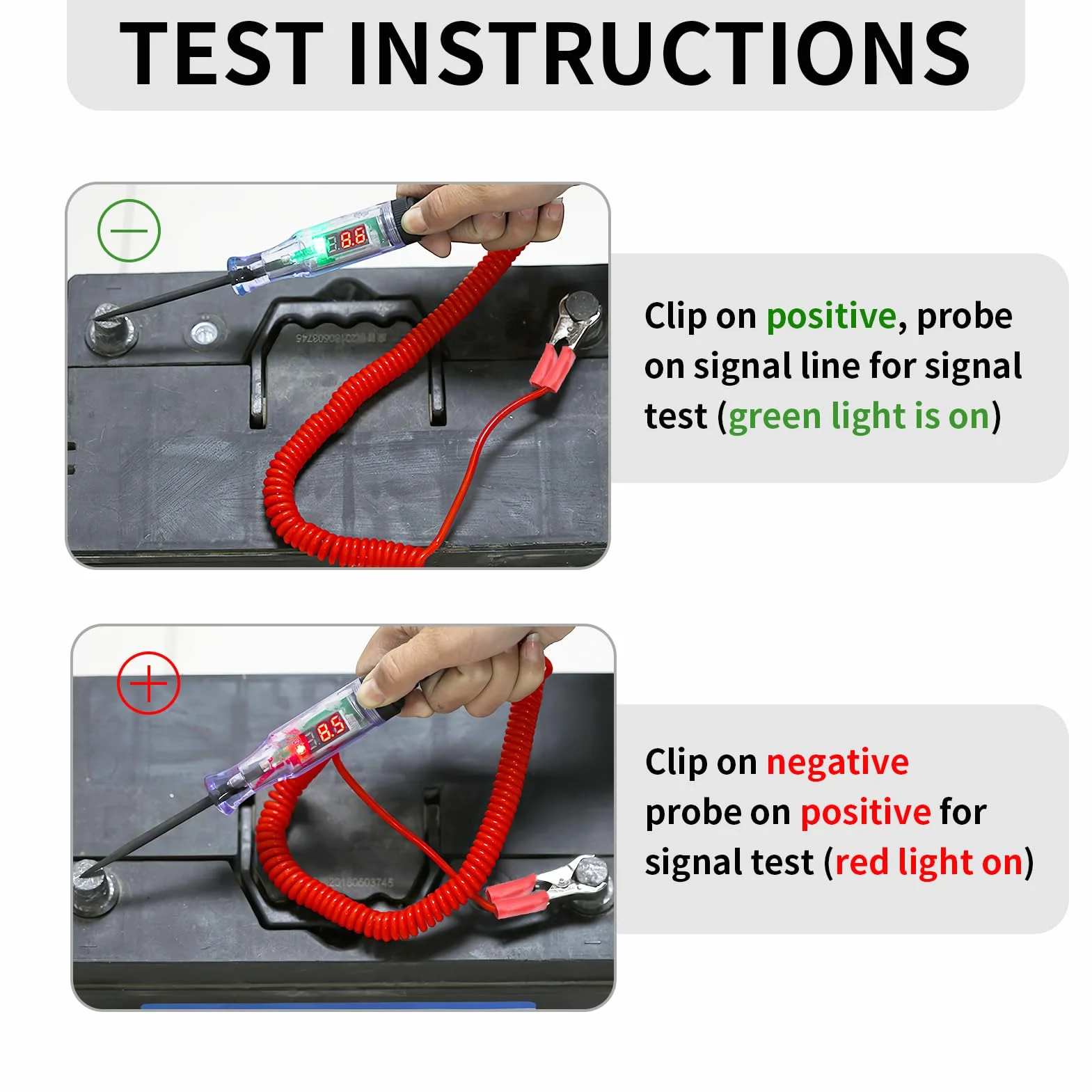 Probador de Circuito Automotriz Digital 3-120V DC Comprobador de Fusibles con Pantalla LED