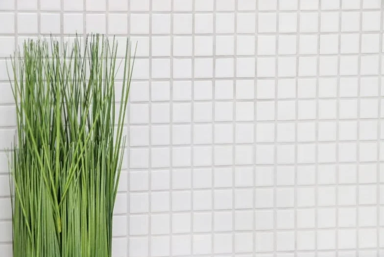 Mosaico de cerámica azulejos blanco brillante cocina pared ducha piscina MOS18-0102