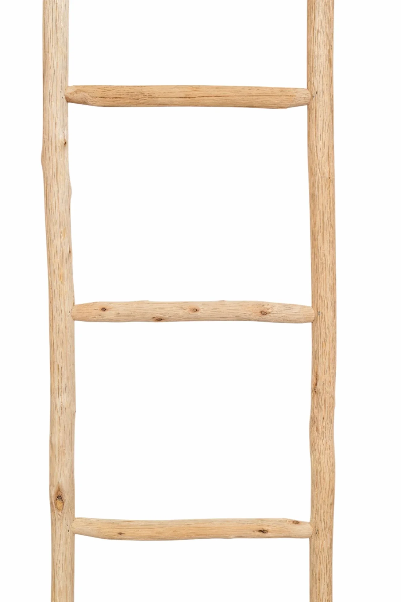 Biscottini Escalera Decorativa de Madera Natural – Toallero, Portamantas, Decoración Rústica para Baño, Salón y Dormitorio