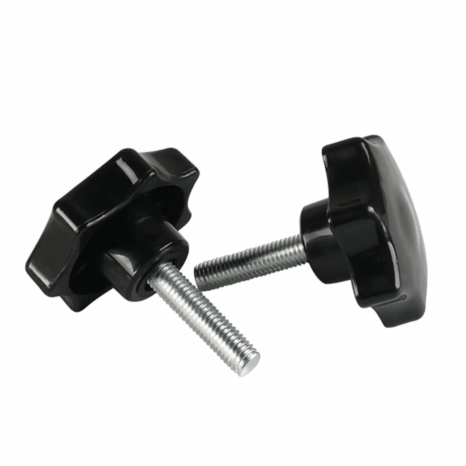 Tornillo de Mariposa de plástico Negro M8 M10 con pomo de Agarre Manual, Tornillo de Mariposa de 7 Esquinas, n.° 60(M10x40mm)
