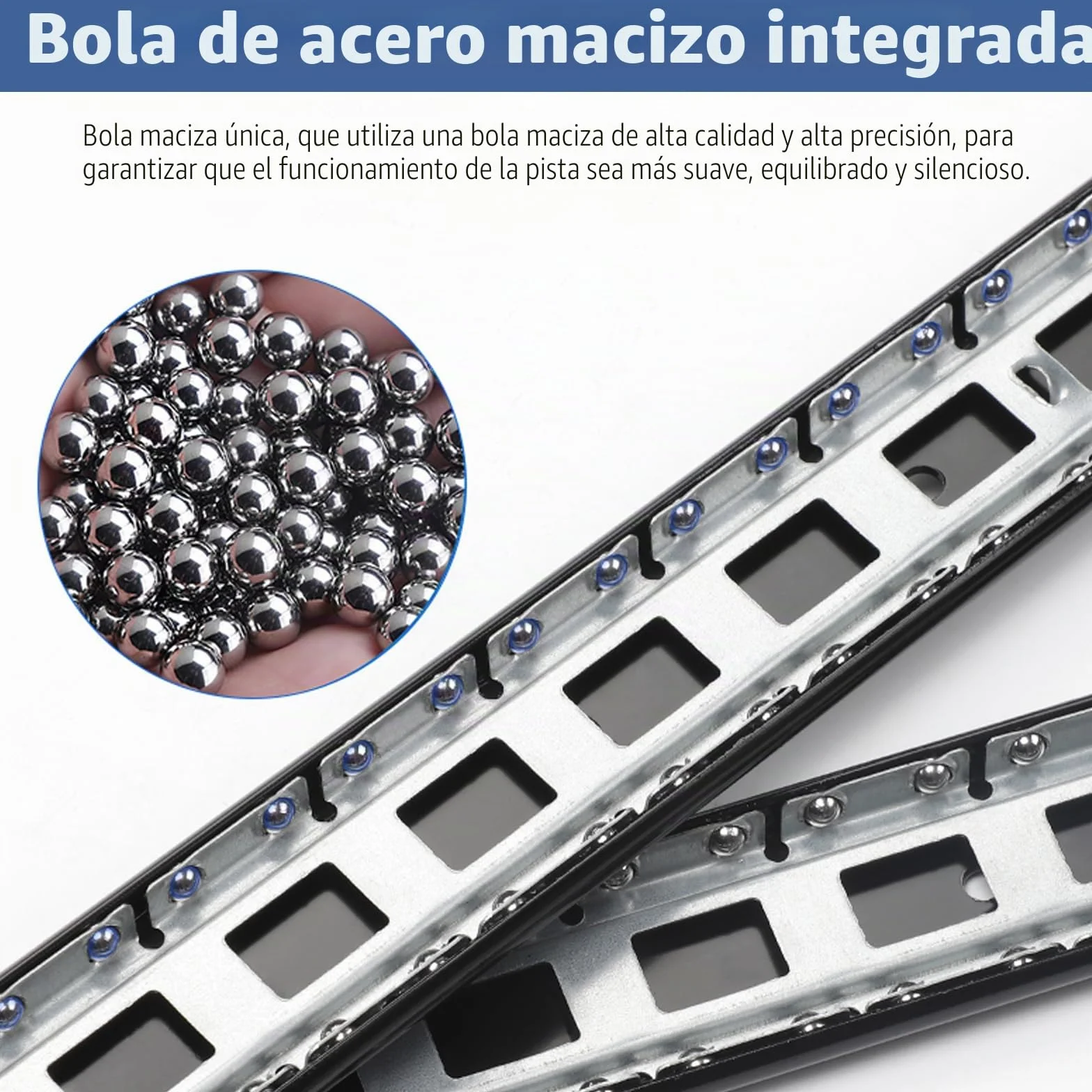 Rieles ocultos para puertas de armario, 2 unidades de 30-70 cm para puertas de armario, guías de bolas, montaje lateral, deslizadores de puerta corredera para armario (50 cm)