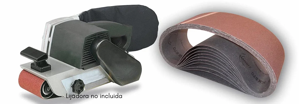 HANDIT Bandas de lija 100x690 mm Grano 80 10 Unidades