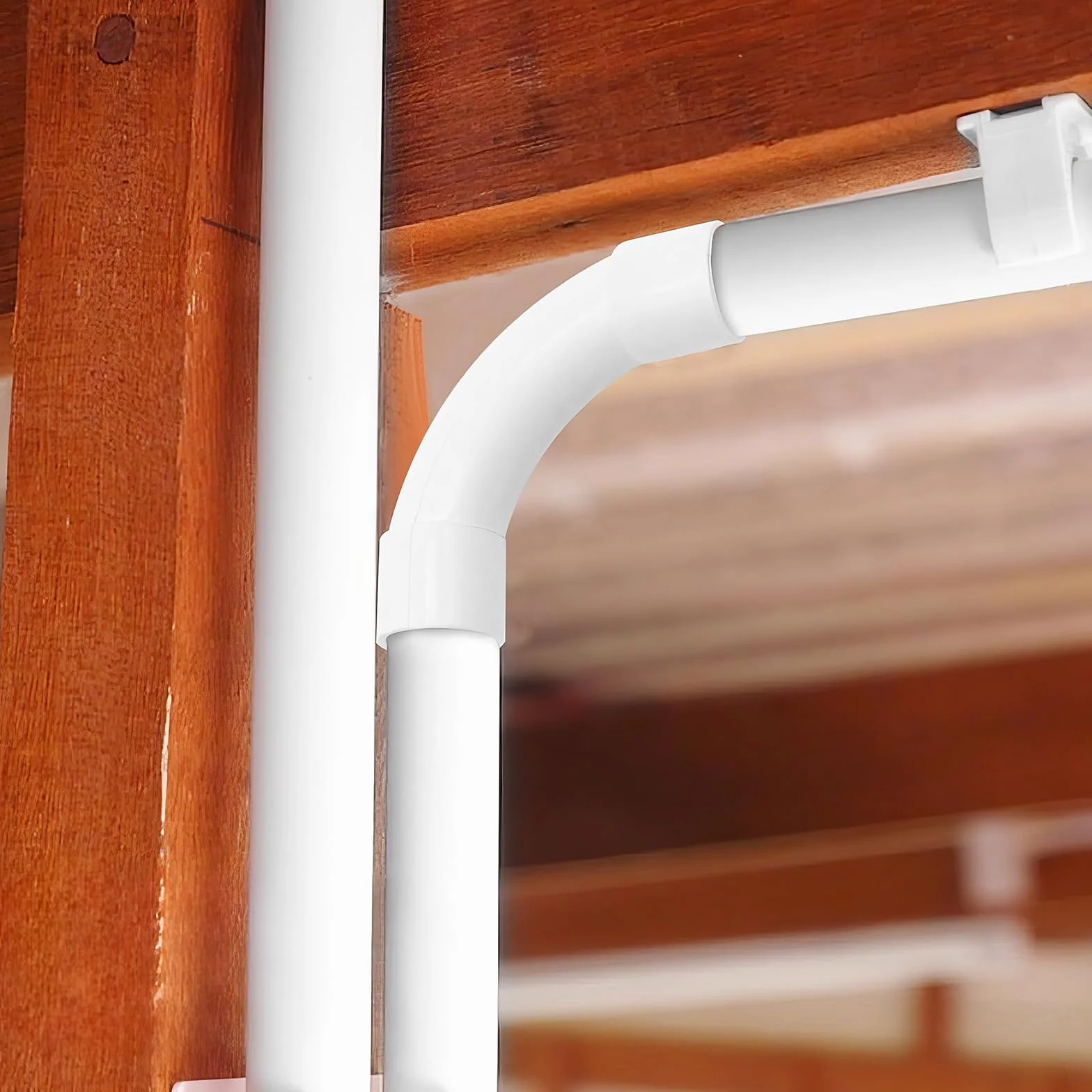 Codo de Tubo,Tubo Redondo Rígido del PVC,Conectores de 90 Grados de Tubería,Tubo de Conducto de Plástico Cable Canal Instalación para Canal Exterior y Interior Casa Sótano Techo,12 Piezas,16mm